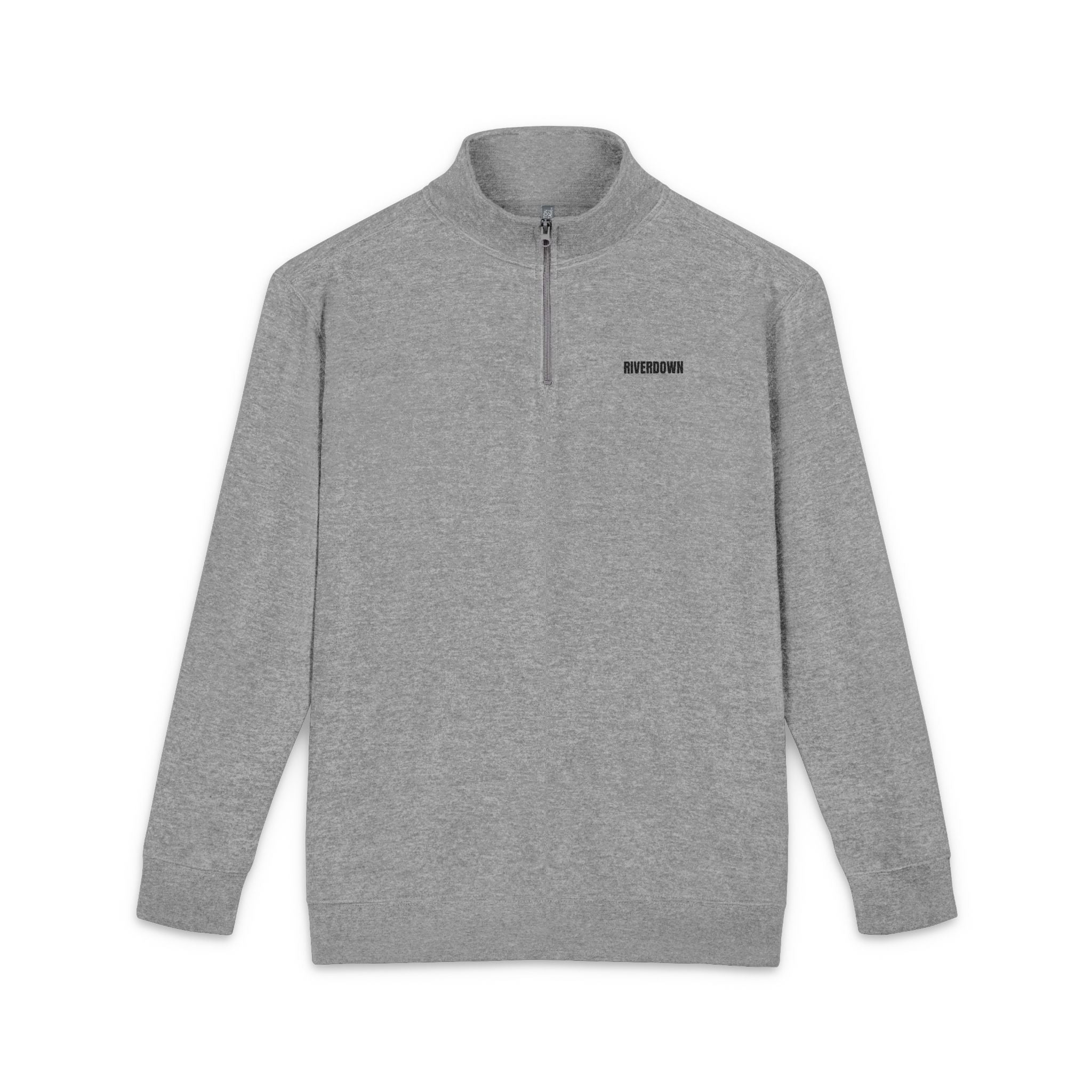 5 - Fleece Pullover Embroidered RD Logo – Quarter‑Zip Casual Sweatshirt