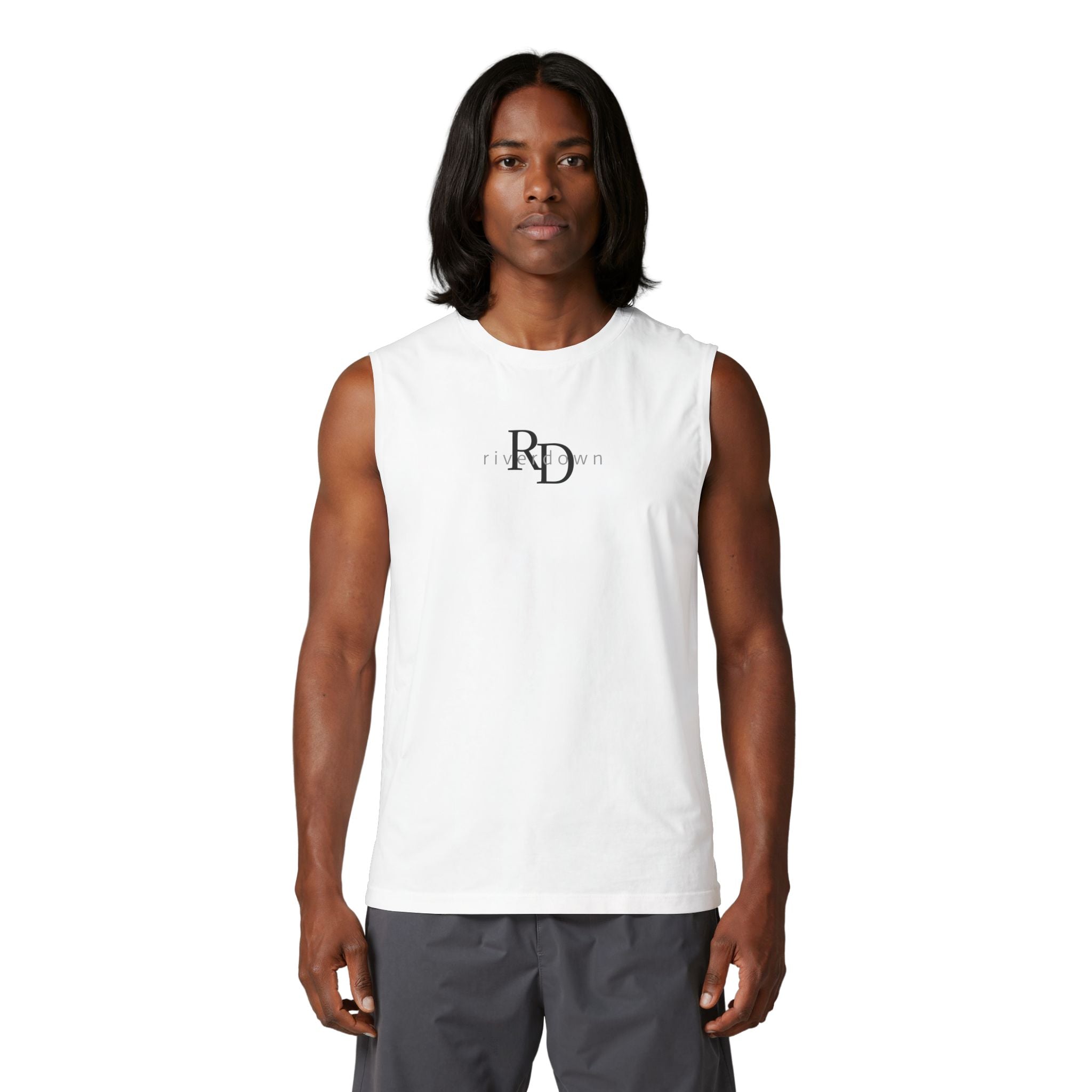 14 - Paddle Life Muscle Tank — Retro Palm Court Summer Tank Top