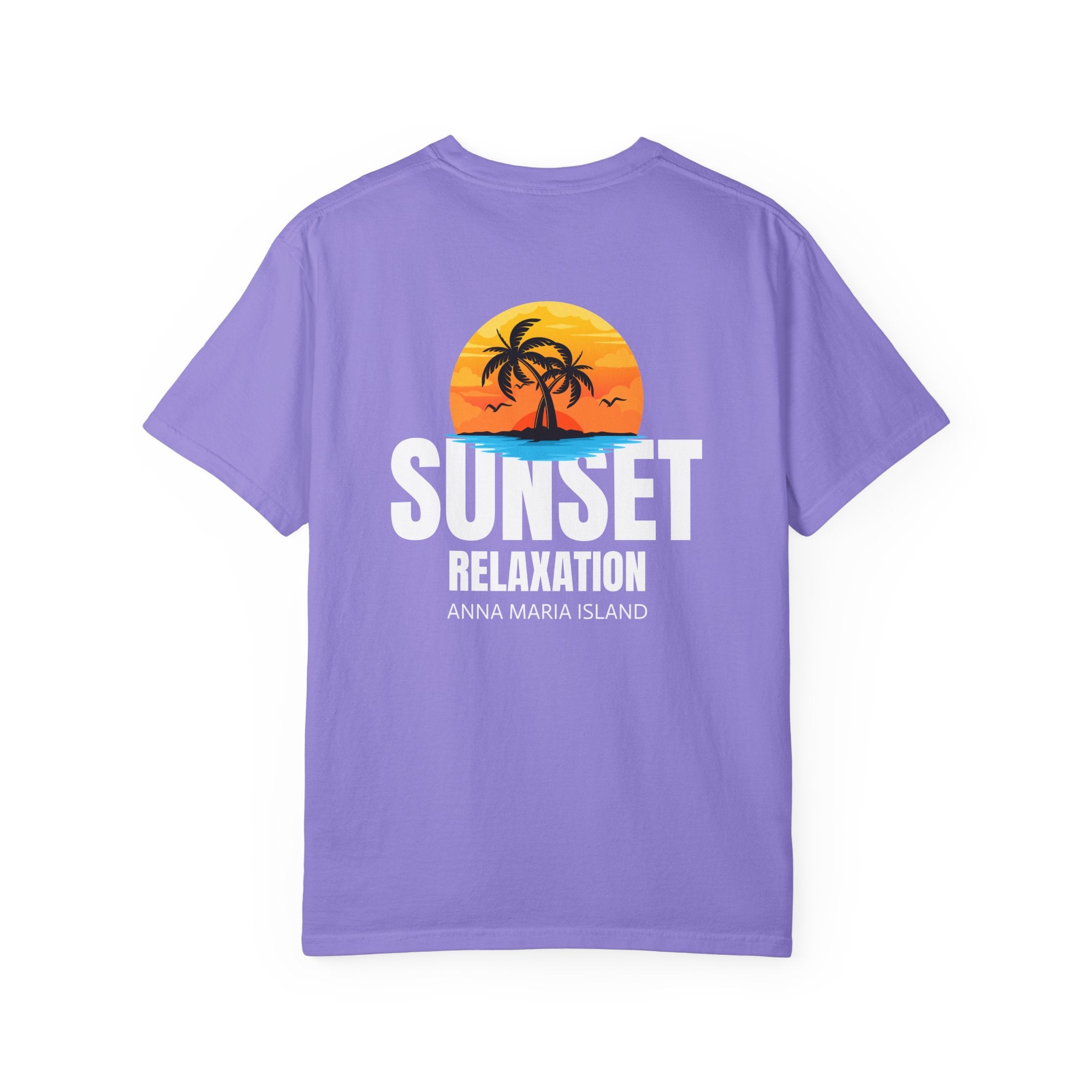 10 - Tee Multi Colors Sunset Relaxation — Minimalist Initials T-Shirt