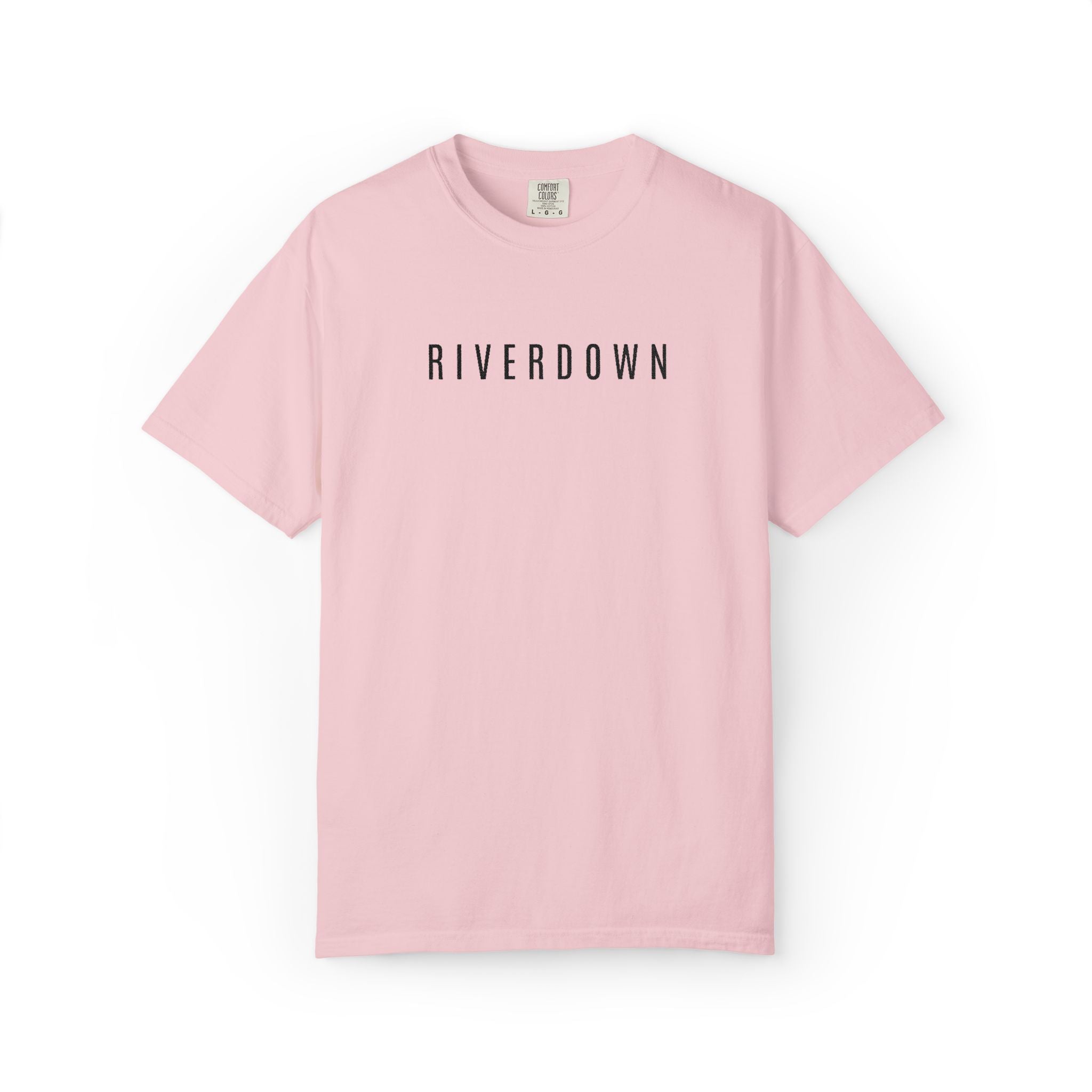 102 - Embroidered RIVERDOWN T-Shirt — Soft Garment-Dyed Casual Tee