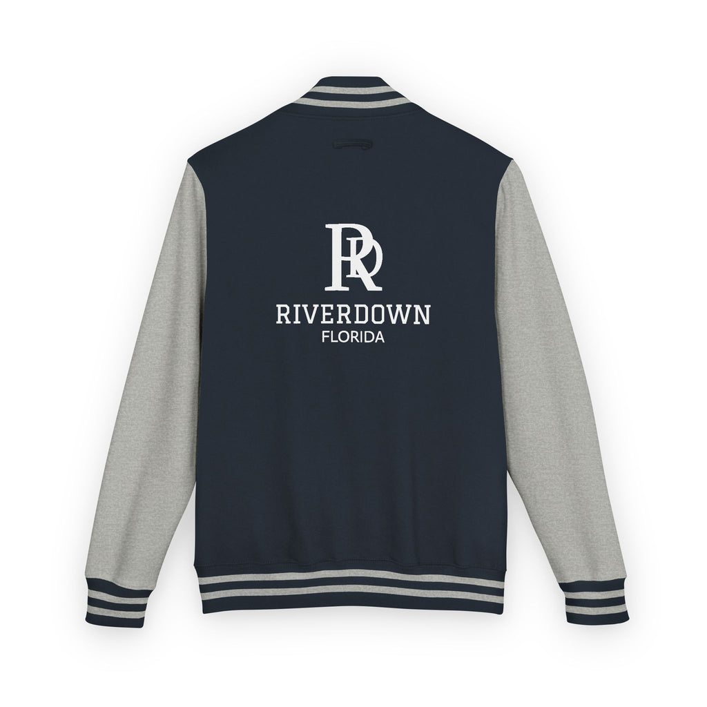 52 - Jacket Letterman - Classic Black & White Varsity Style with 'R|D' Chest Logo