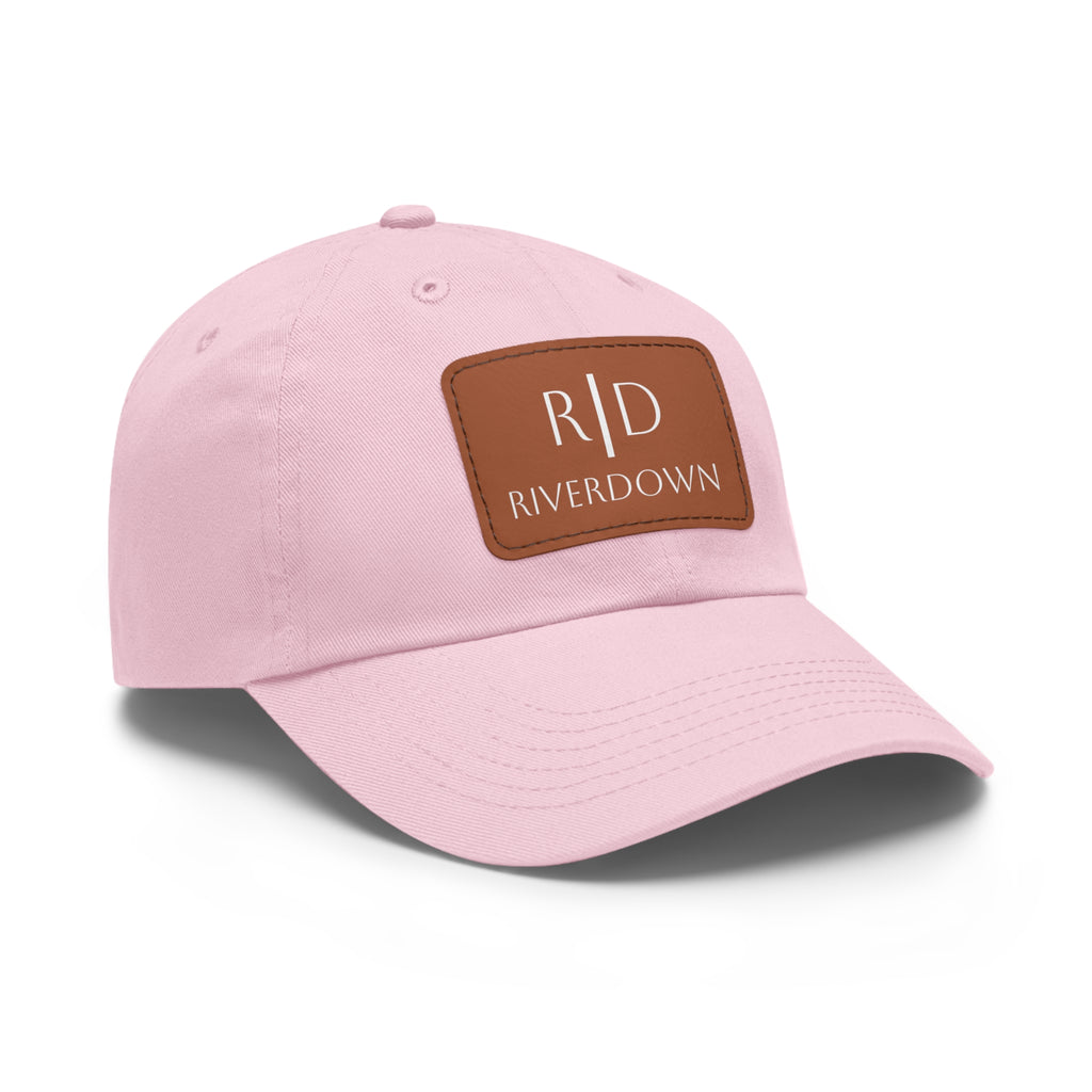 92 - Dad Hat with Leather Patch Multi Color (Rectangle)