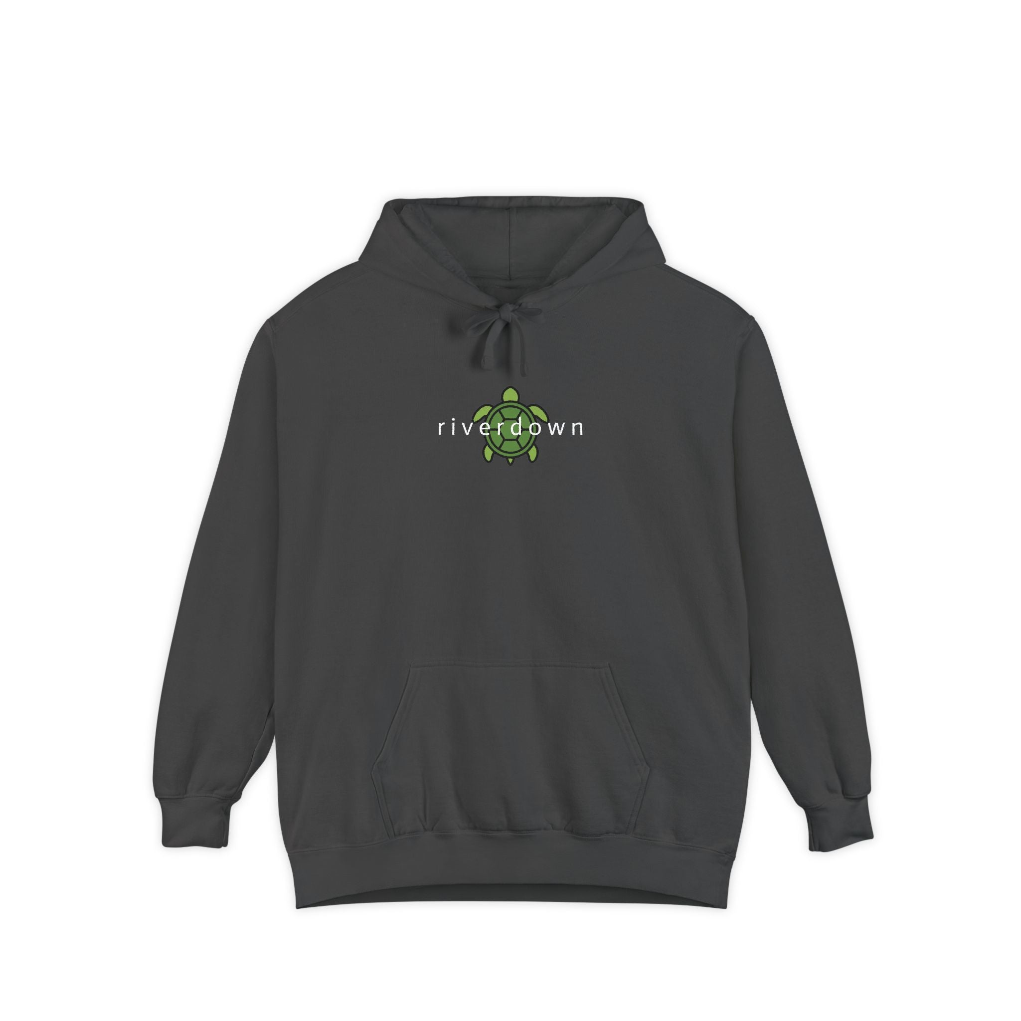 4 - Riverdown Embroidered Sea Turtle Logo Hoodie — Soft Garment-Dyed Graphic Hoodie