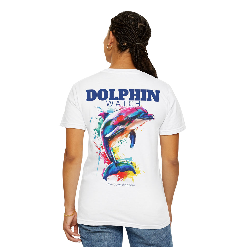 10 - Tee White Painted Dolphin - T-Shirt