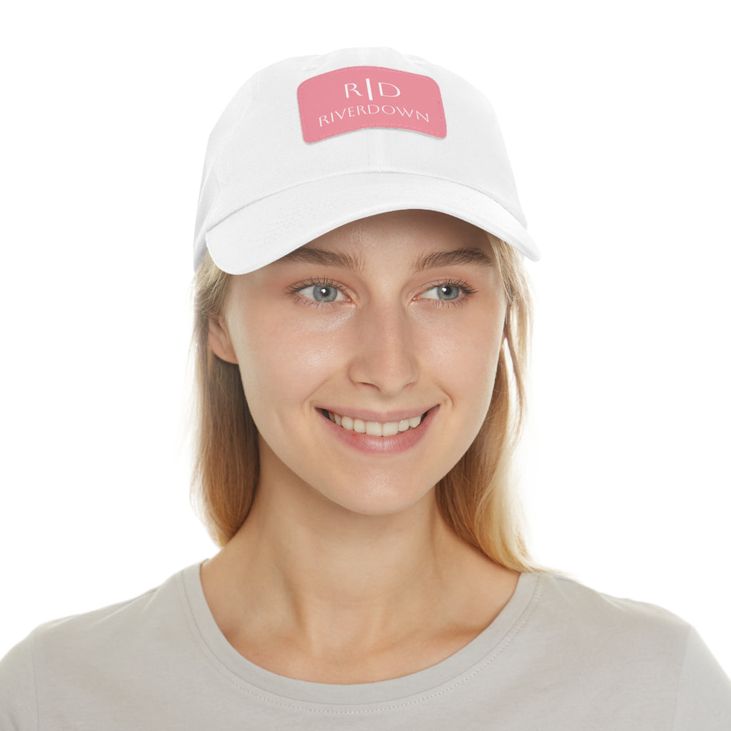 92 - Dad Hat with Leather Patch Multi Color (Rectangle)