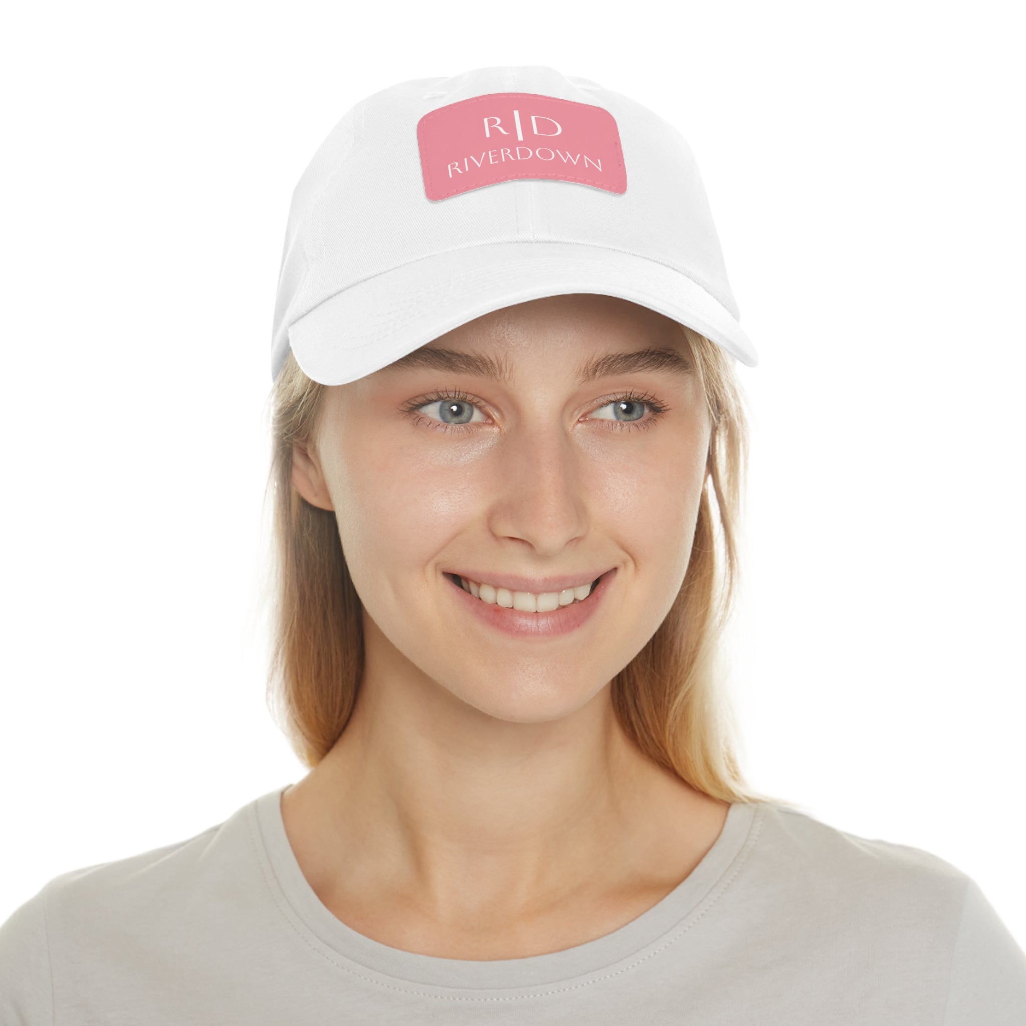 92 - Dad Hat with Leather Patch Multi Color (Rectangle)