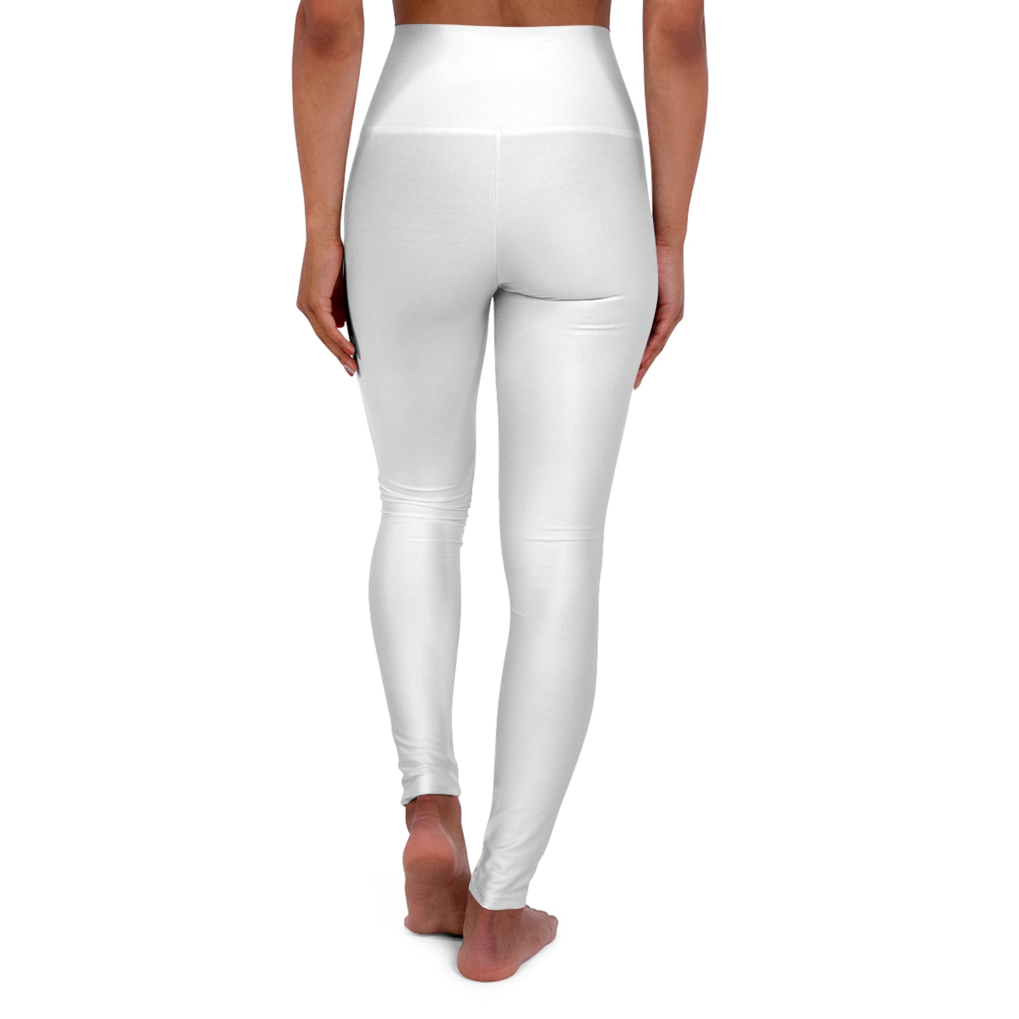 62 - Pants Yoga White Cap High-Waist Yoga Leggings — Minimal Activewear with Subtle 'RID' Accent
