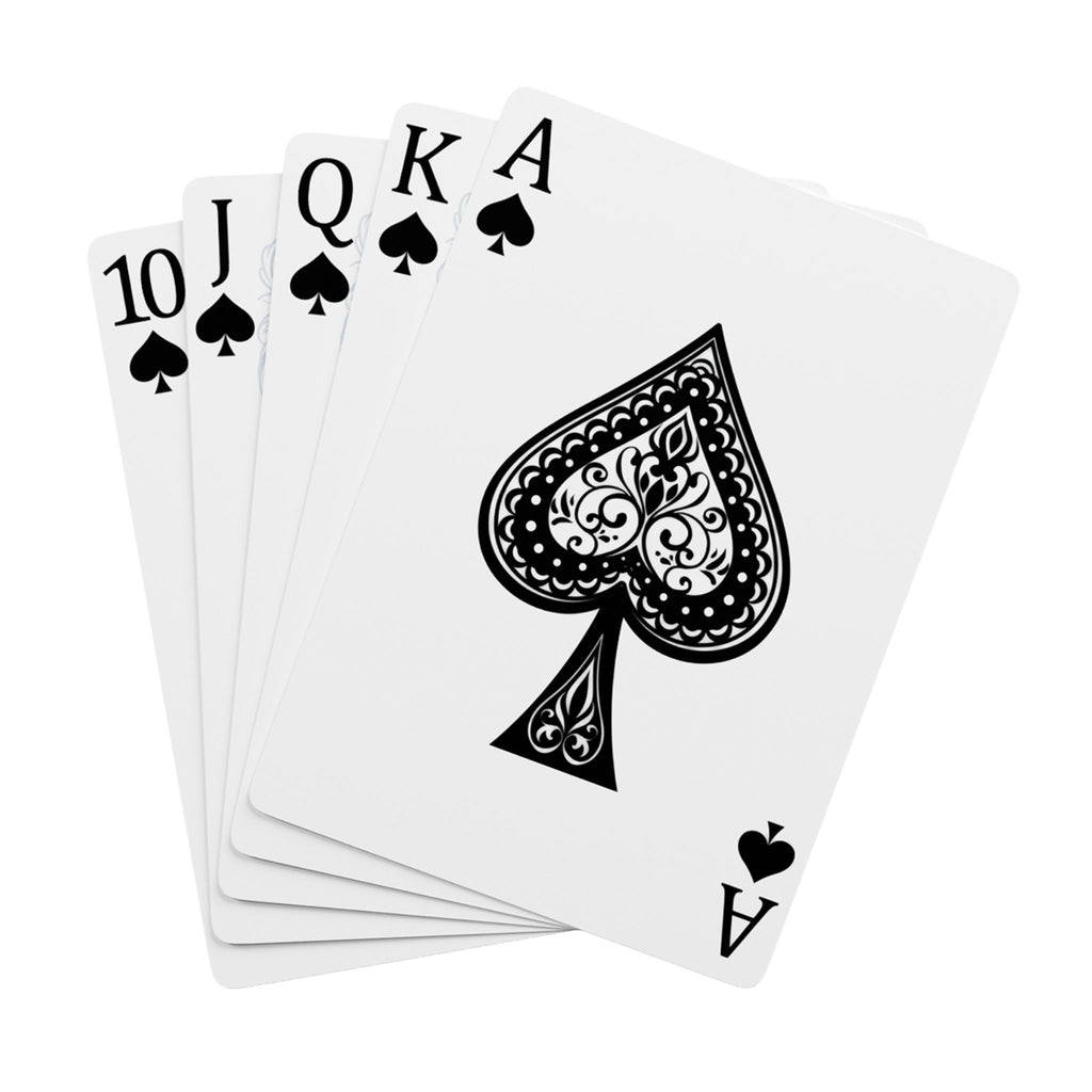 929 - Poker Playing Cards – Luxury Black & White Spade Deck (Ace of Spades Design)