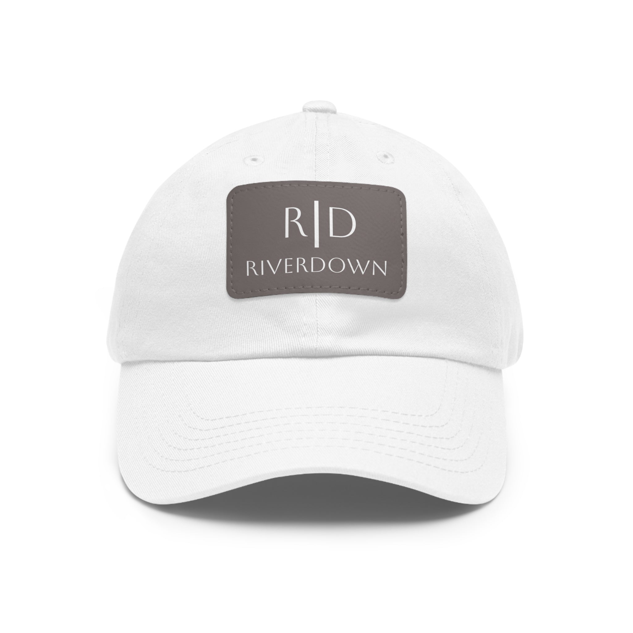 92 - Dad Hat with Leather Patch Multi Color (Rectangle)