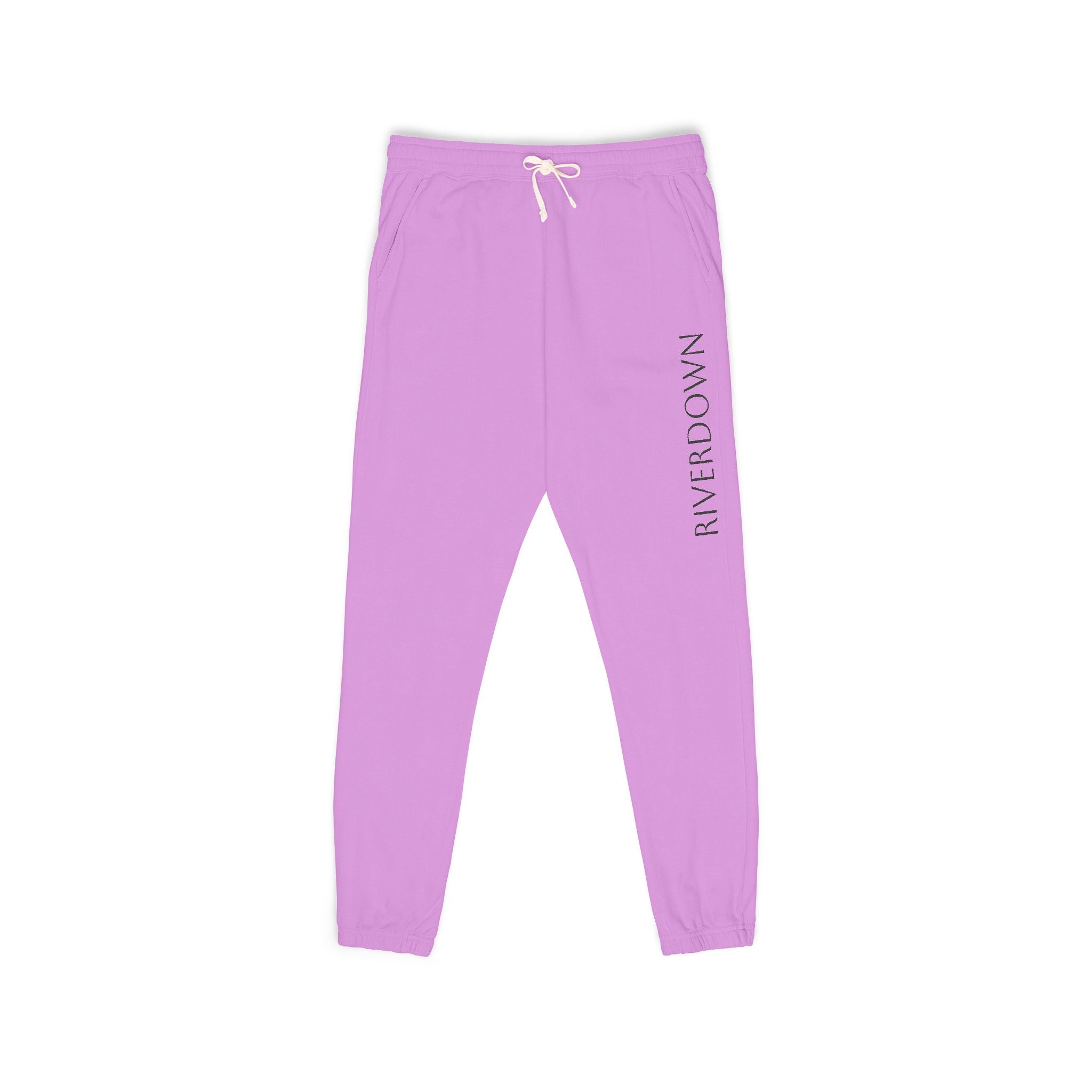 6 - Pants Sweats Vertical 'RIVERDOWN” Graphic Sweatpants — Multi Colors Casual Fleece Joggers