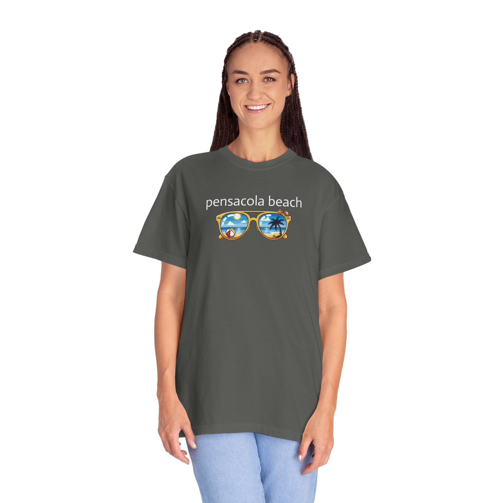 931 - Tee Multi Colors Pensacola Beach Glasses - T-Shirt