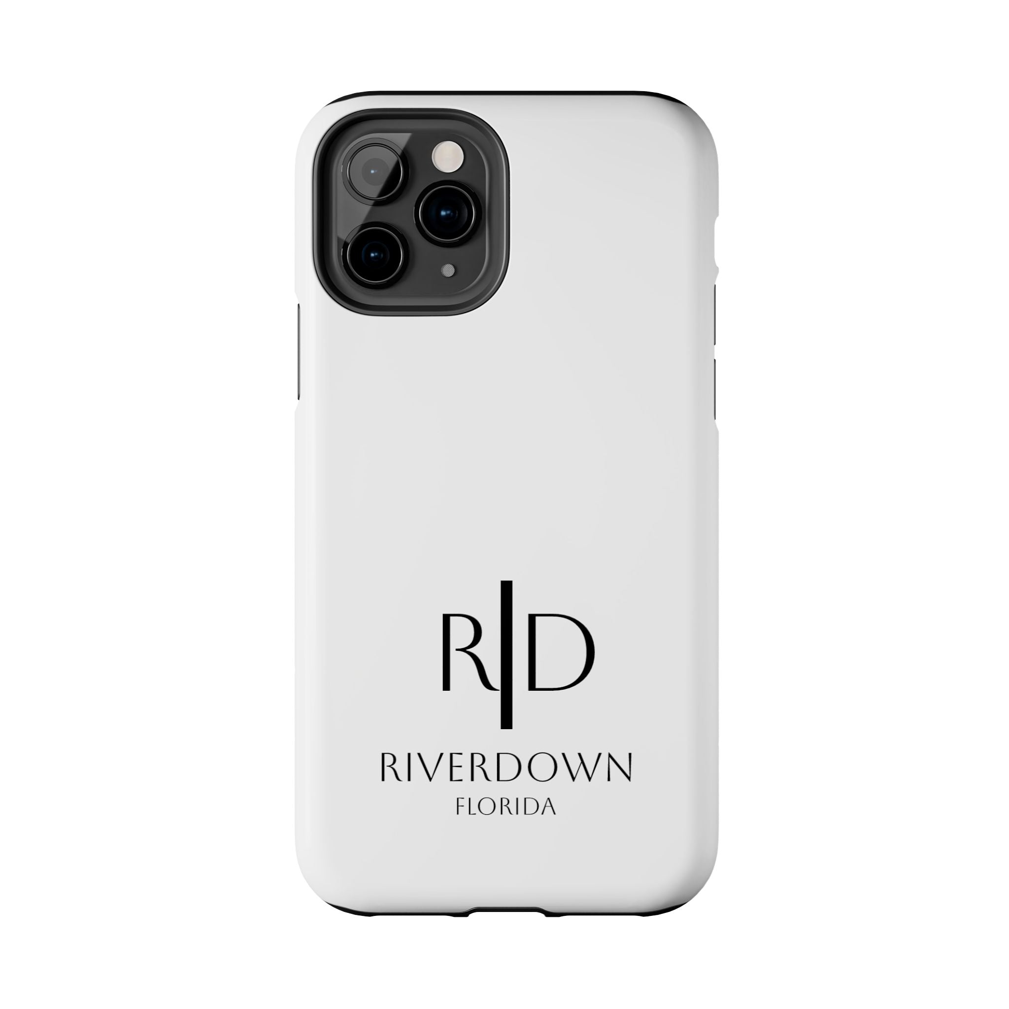 924 - Phone Case White Cap — Durable Protective Phone Cover with Monogram Logo