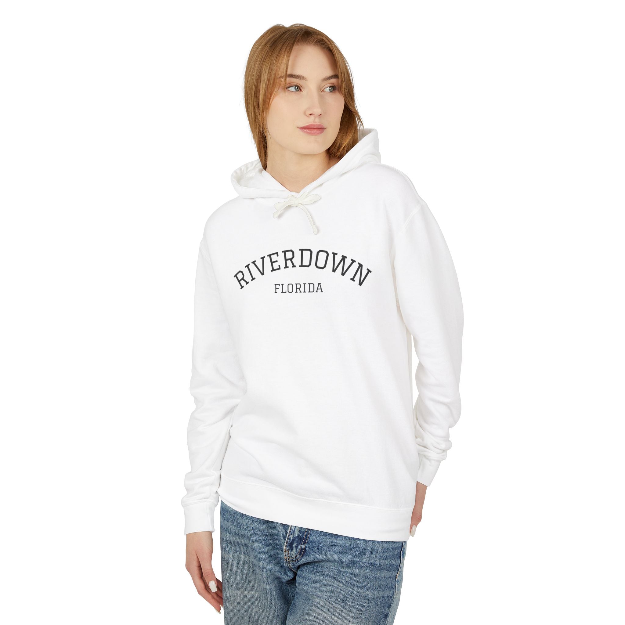 4 - Hoodie Multi Colors Collegiate Logo Hoodie — Lightweight Pastel Blue Sweatshirt