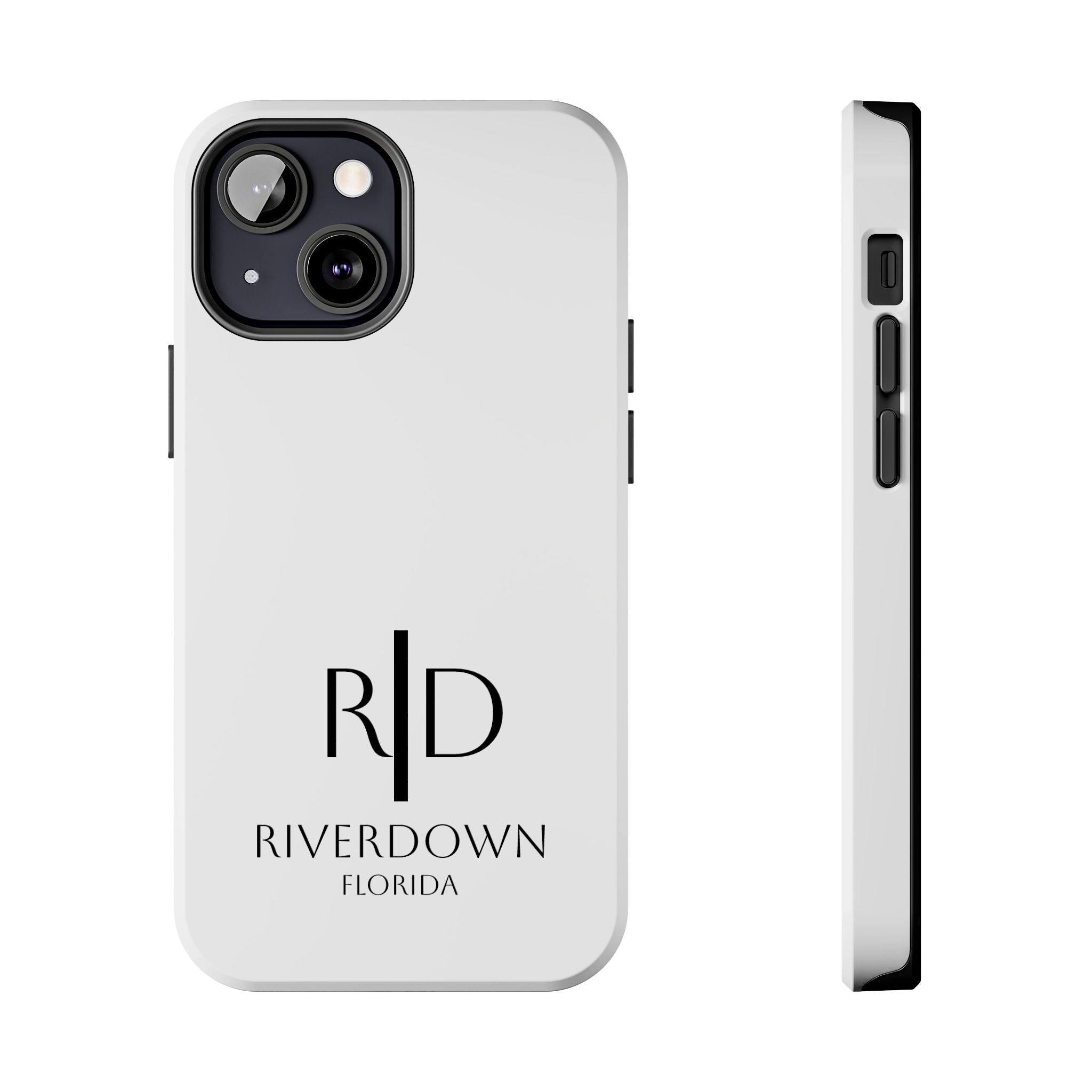 924 - Phone Case White Cap — Durable Protective Phone Cover with Monogram Logo