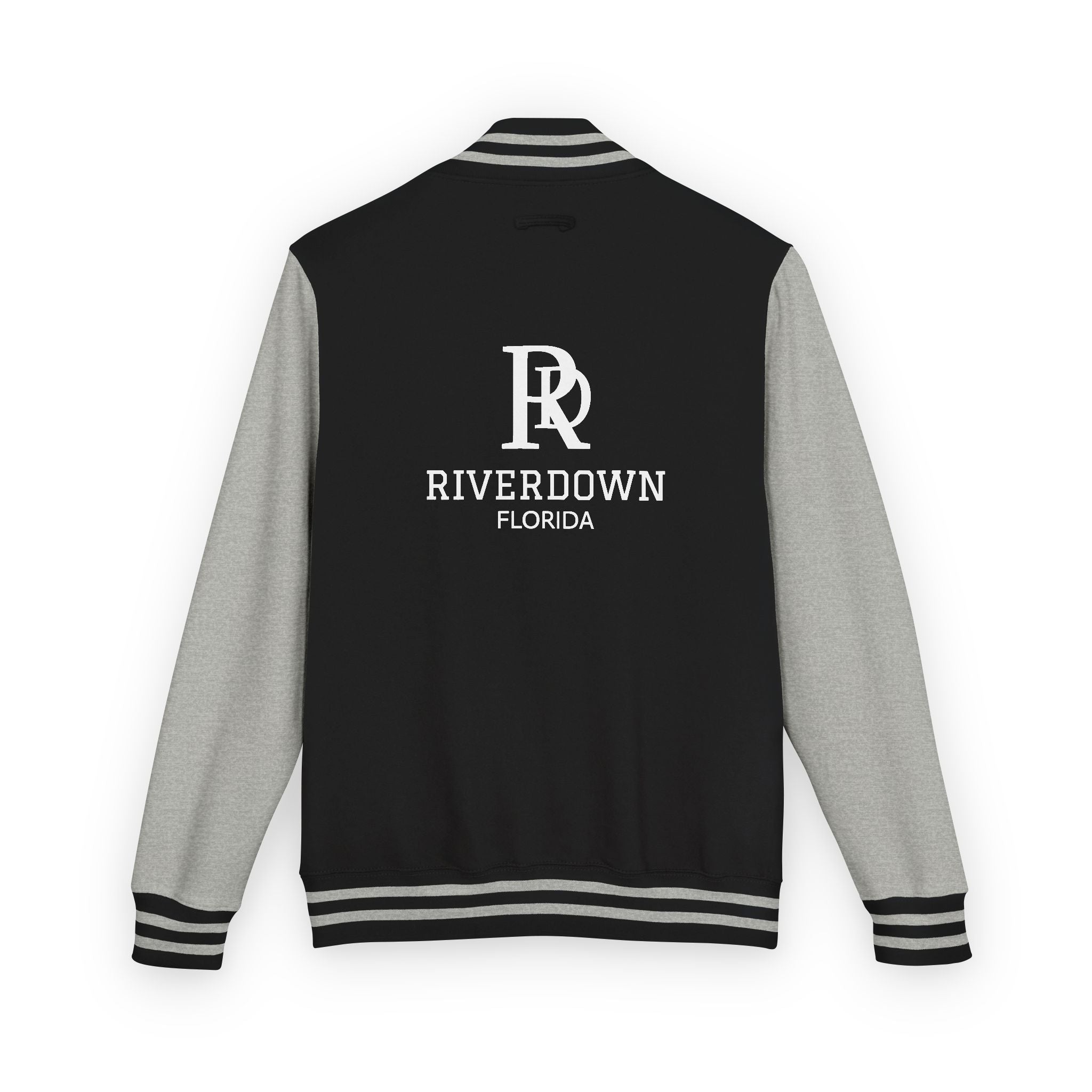 52 - Jacket Letterman - Classic Black & White Varsity Style with 'R|D' Chest Logo