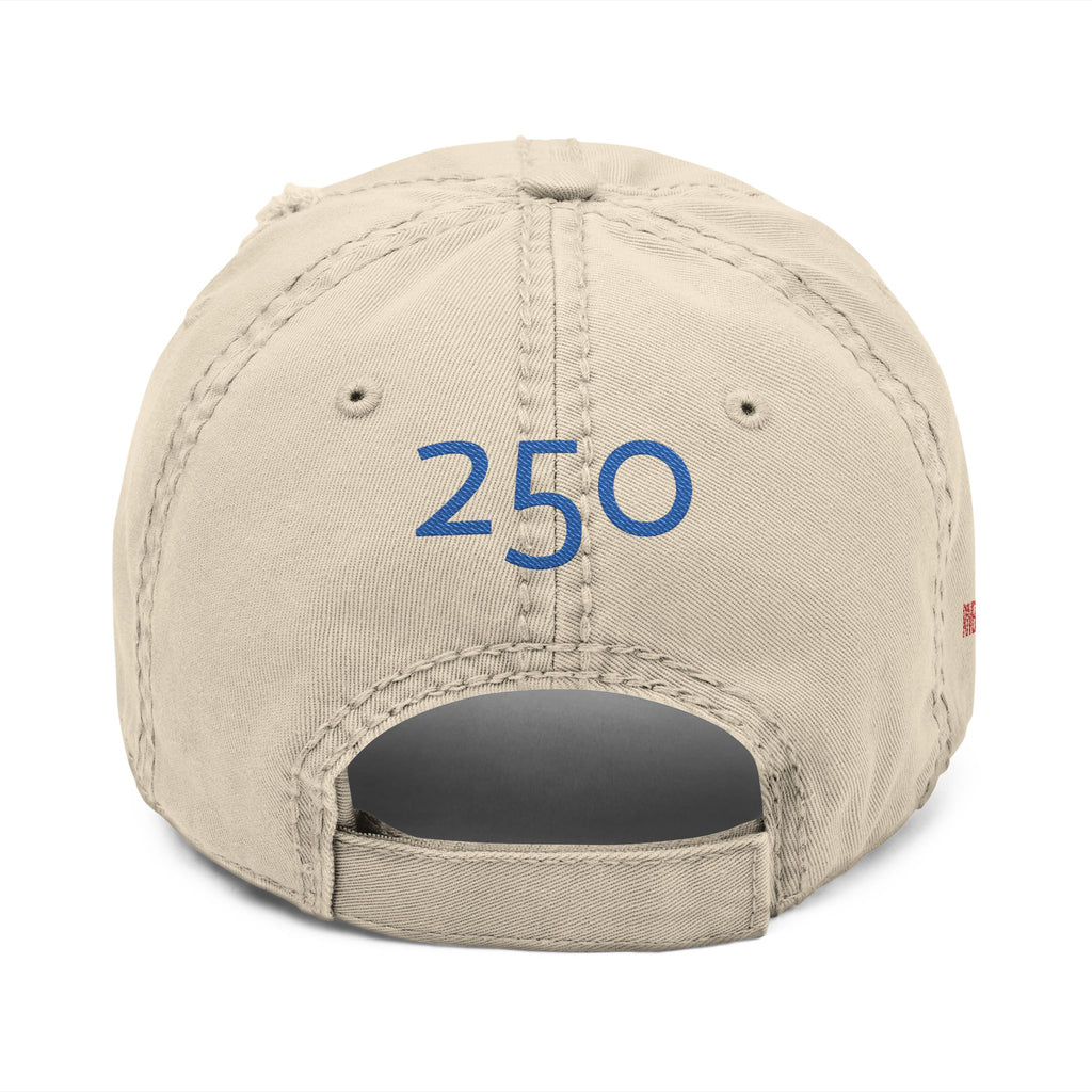 920 - Hat USA 1776 - 2026 Distressed Embroidered 'Riverdown' Dad Hat – Vintage Washed Baseball Cap