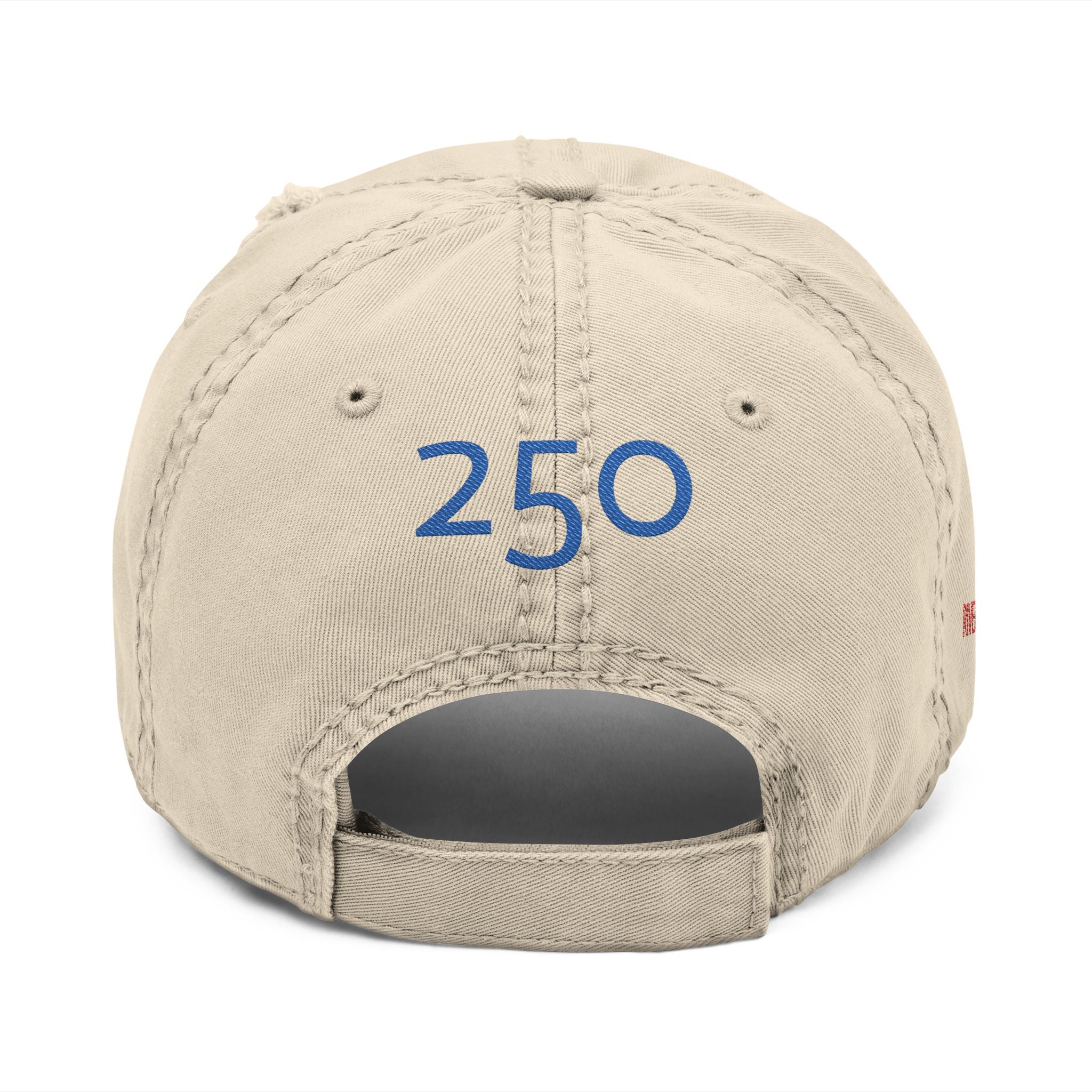 920 - Hat USA 1776 - 2026 Distressed Embroidered 'Riverdown' Dad Hat – Vintage Washed Baseball Cap
