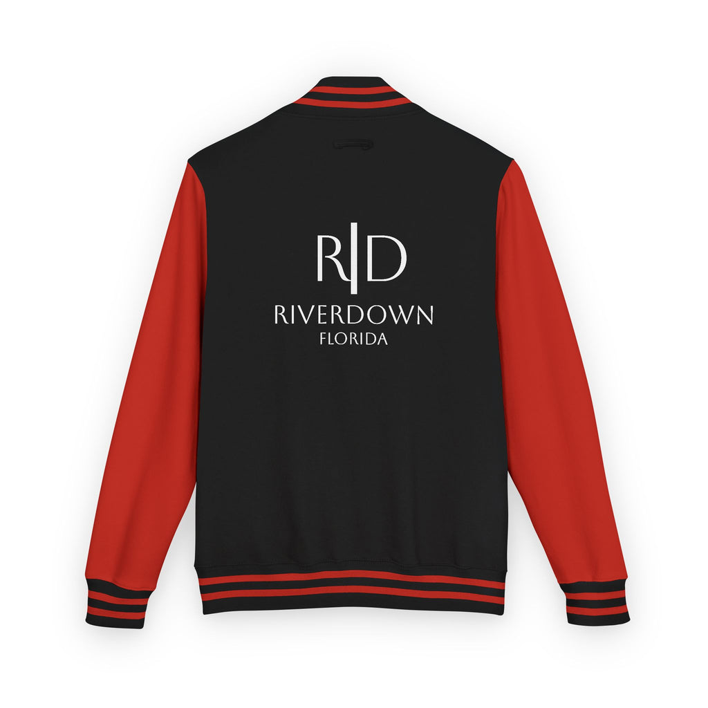 52 - Jacket Letterman - Classic Black & White Varsity Style with 'R|D' Chest Logo