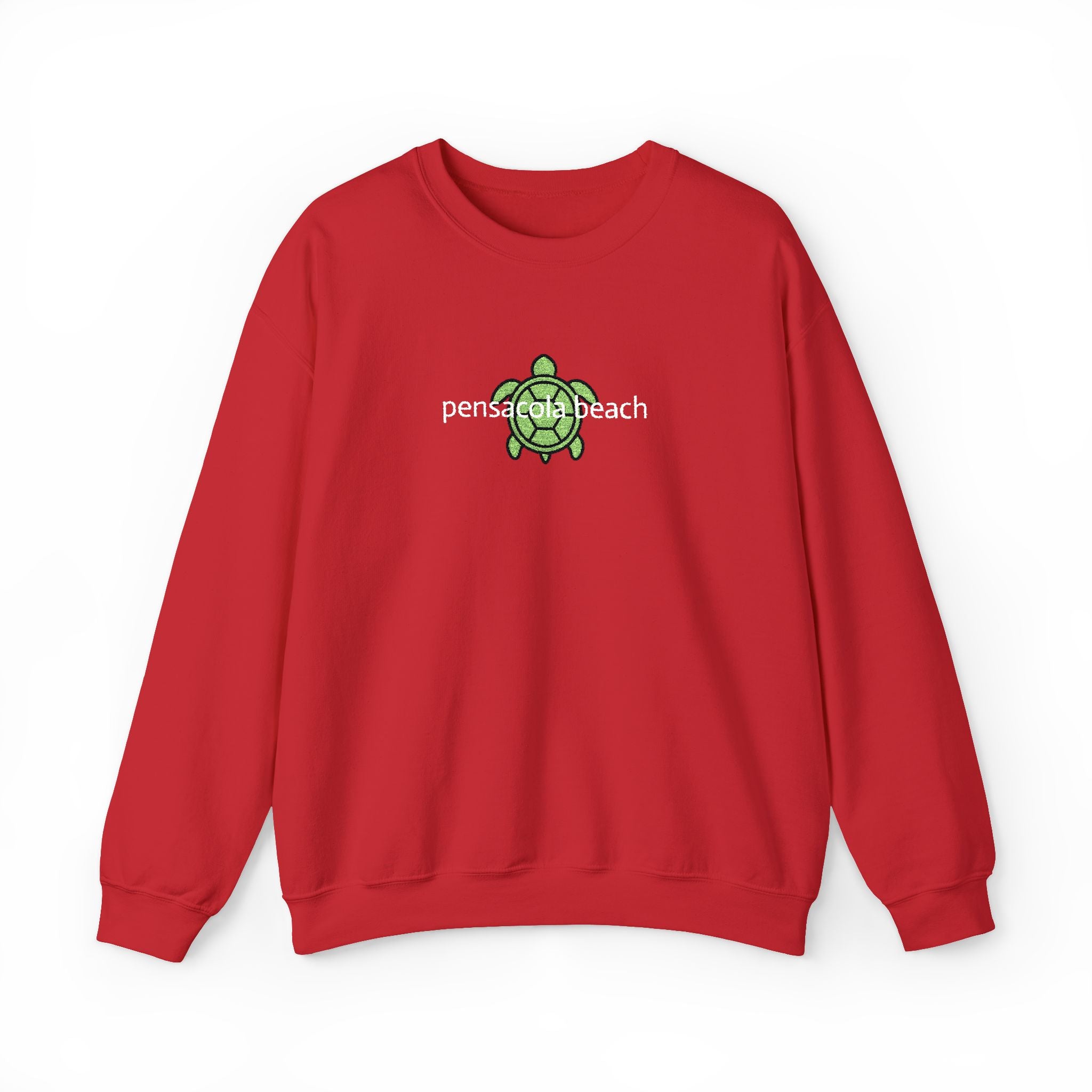 933 - Crewneck Embroidered Pensacola Beach Sweatshirt —Anchor  'Riverdown' Anchor Logo Minimalist Nautical Pullover