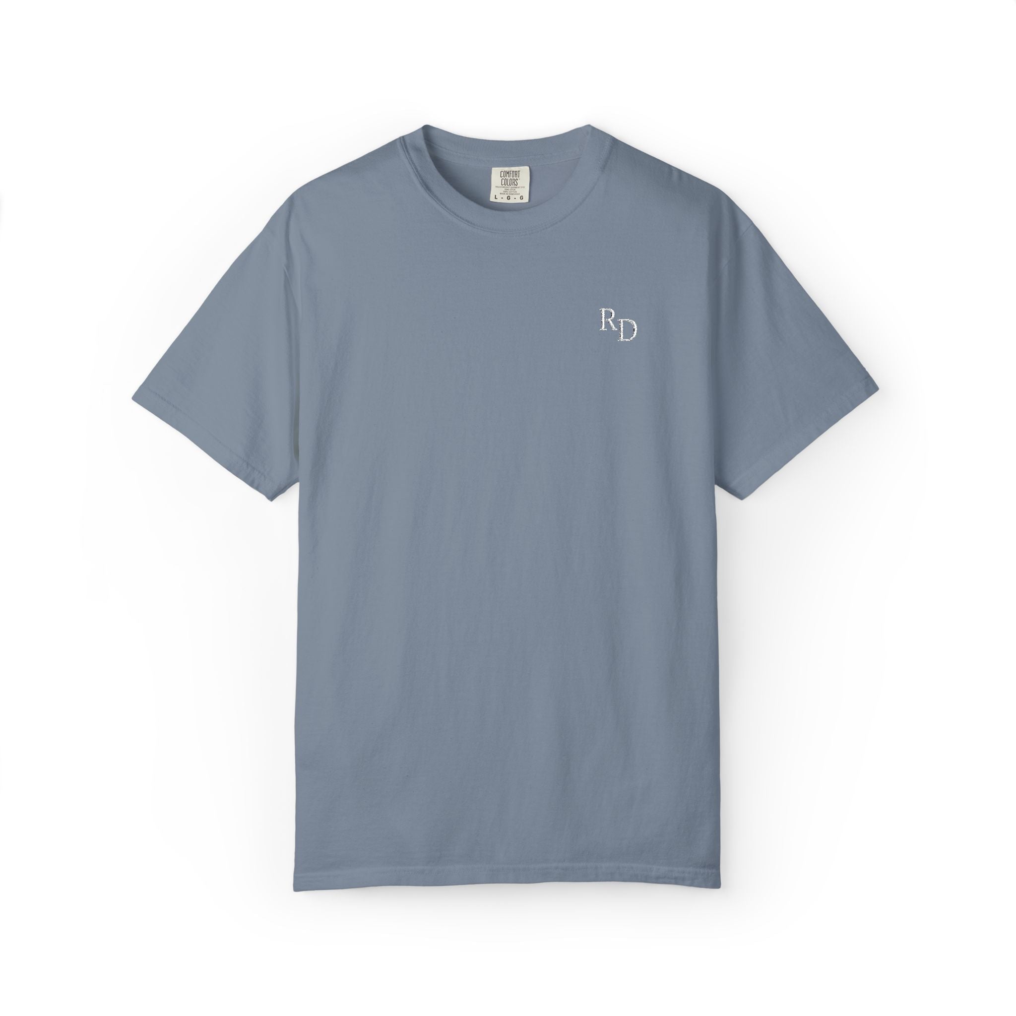 102 - Embroidered RD Logo T-Shirt — Soft Garment-Dyed Casual Tee