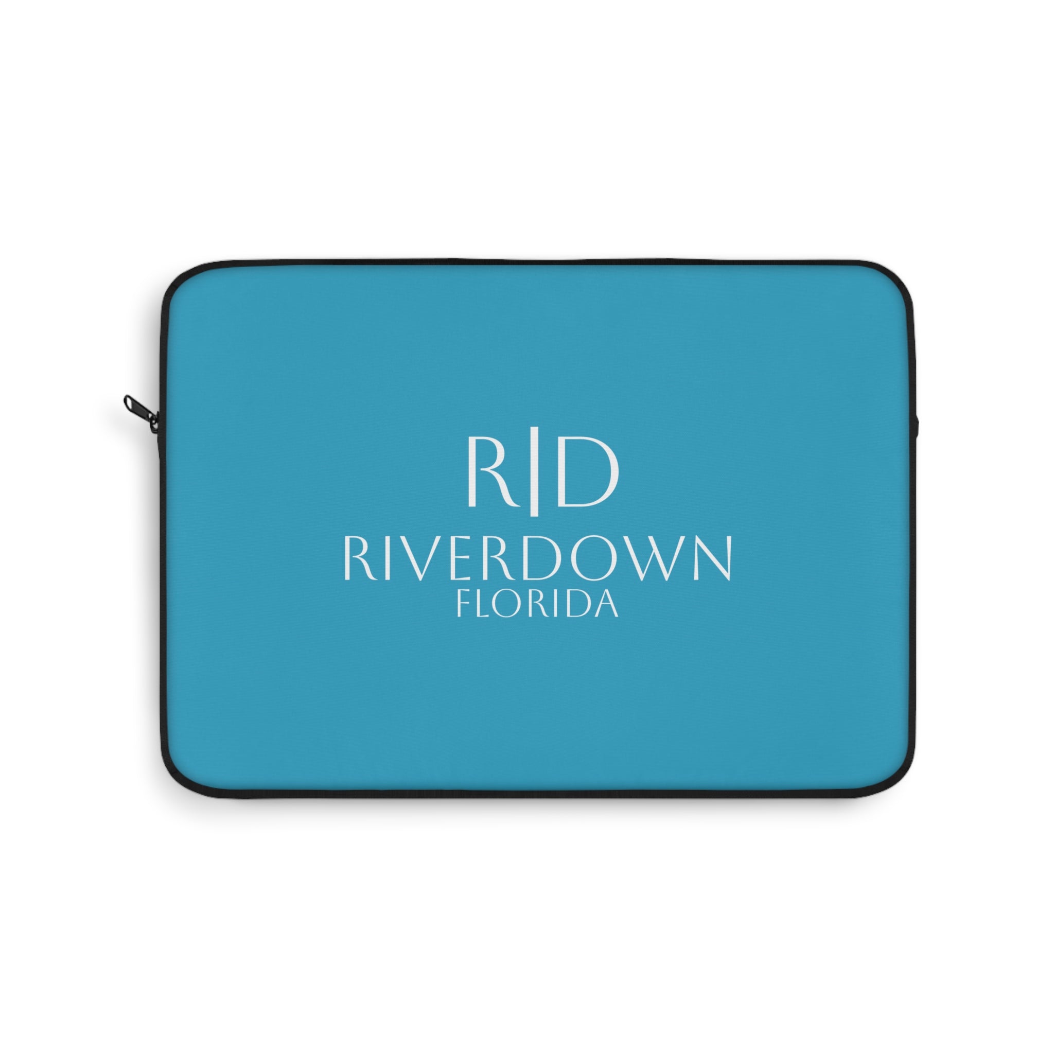 925 - Laptop Sleeve — Teal Monogram Tech Sleeve