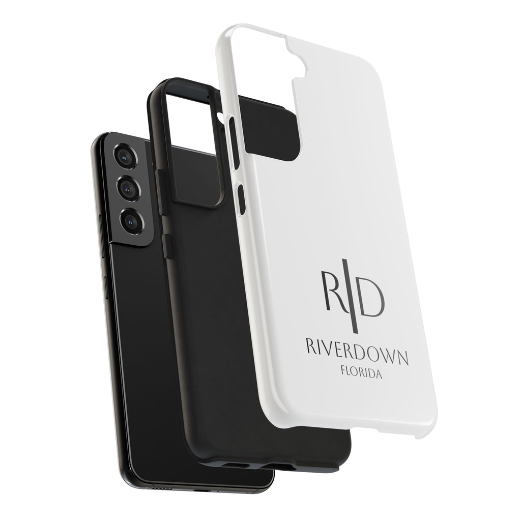 924 - Phone Case White Cap — Durable Protective Phone Cover with Monogram Logo