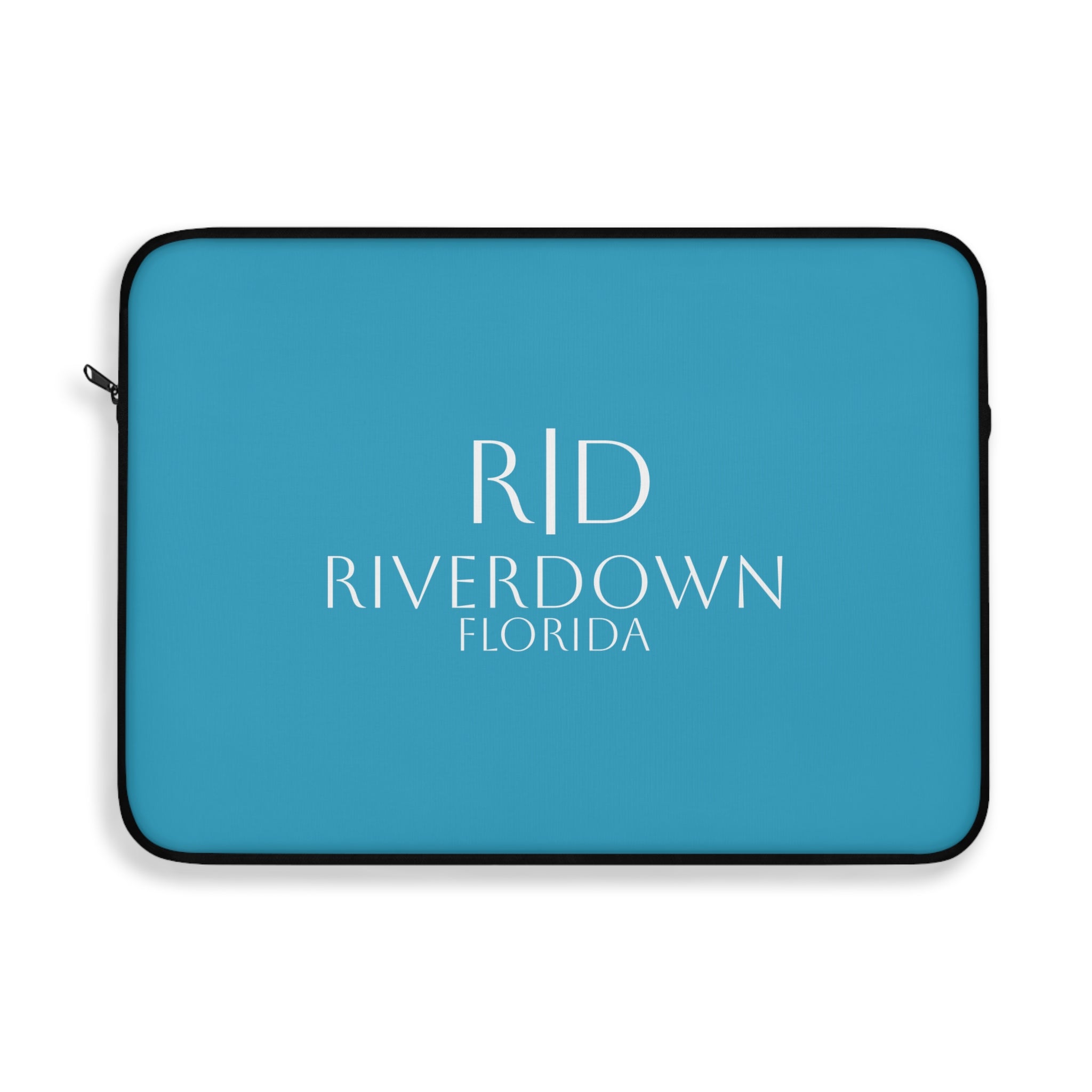 925 - Laptop Sleeve — Teal Monogram Tech Sleeve