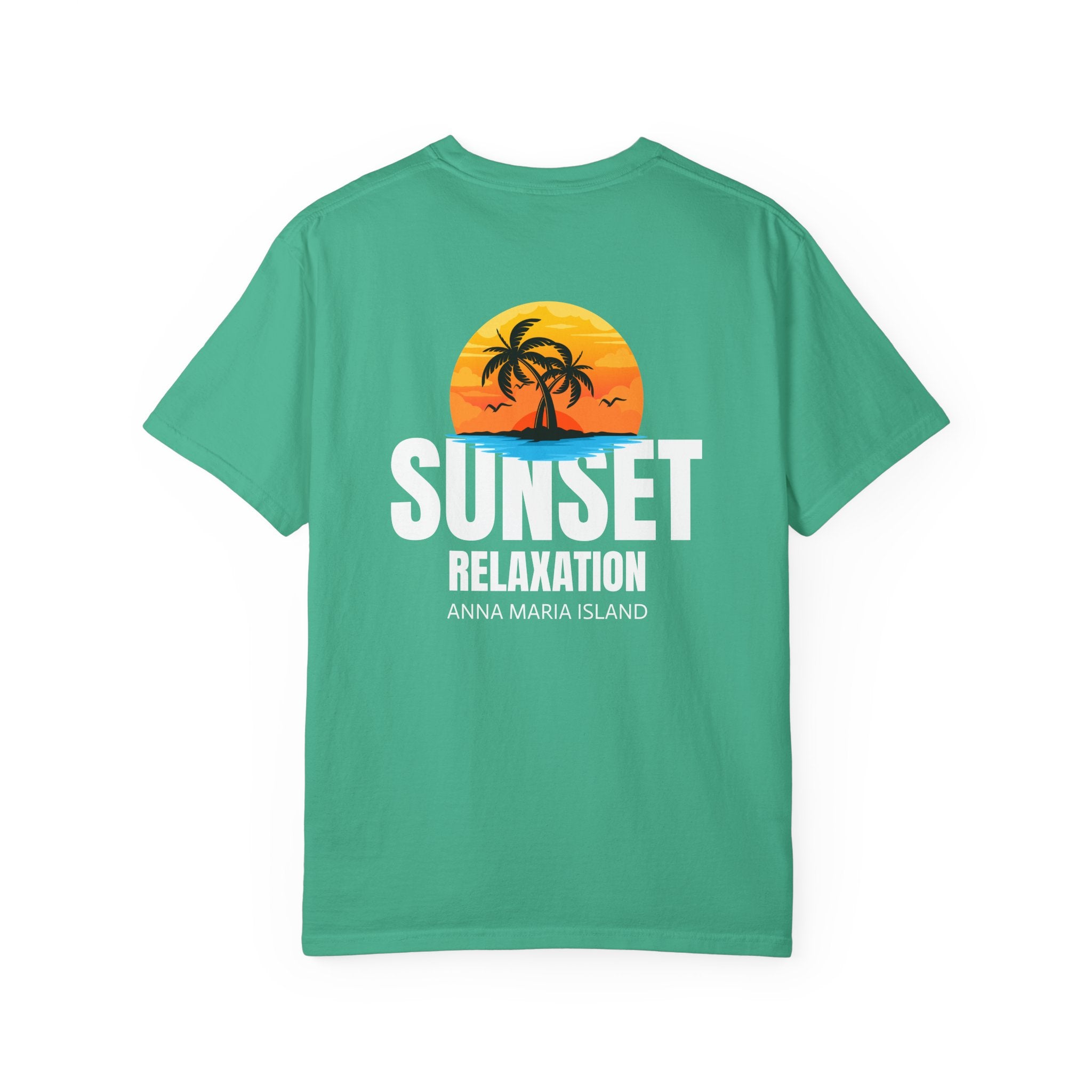 10 - Tee Multi Colors Sunset Relaxation — Minimalist Initials T-Shirt