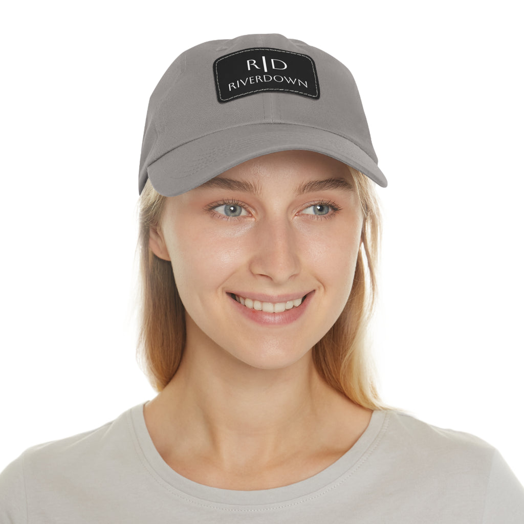 92 - Dad Hat with Leather Patch Multi Color (Rectangle)