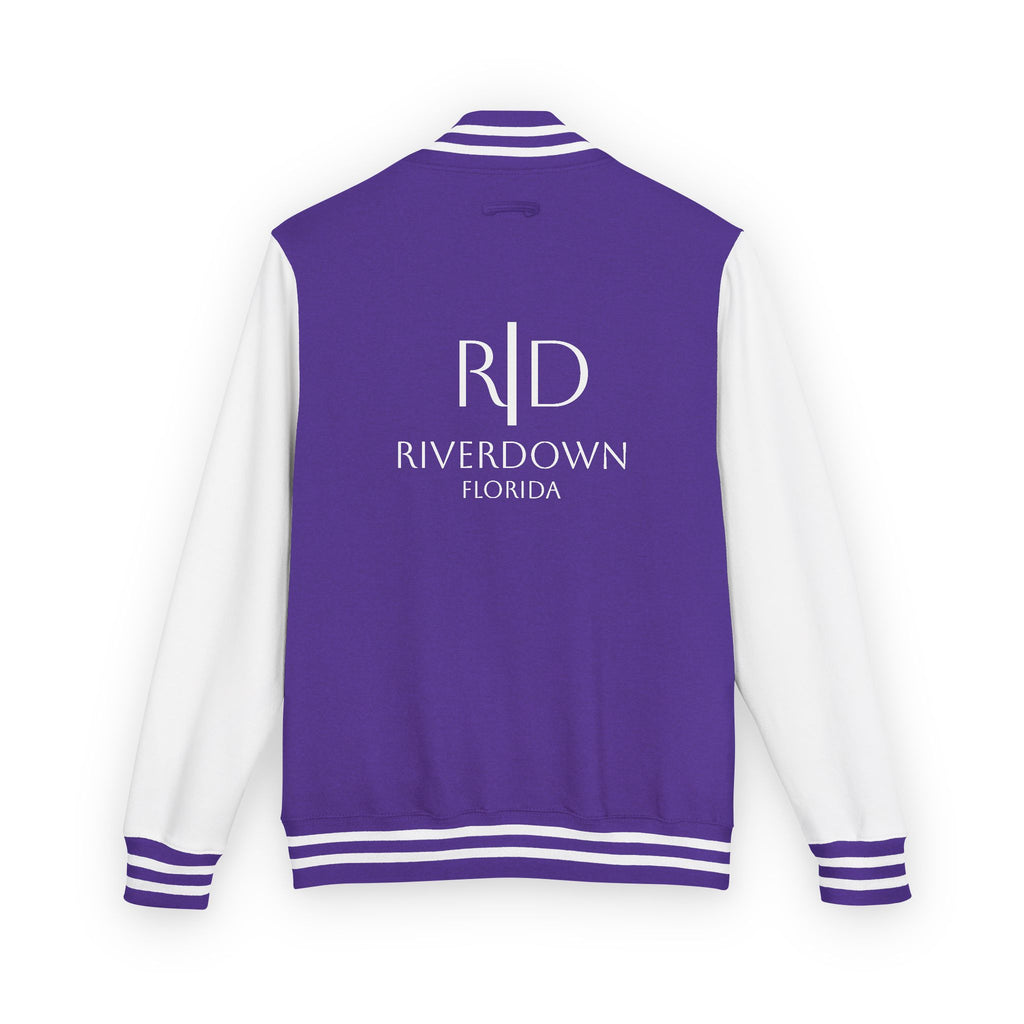 52 - Jacket Letterman - Classic Black & White Varsity Style with 'R|D' Chest Logo