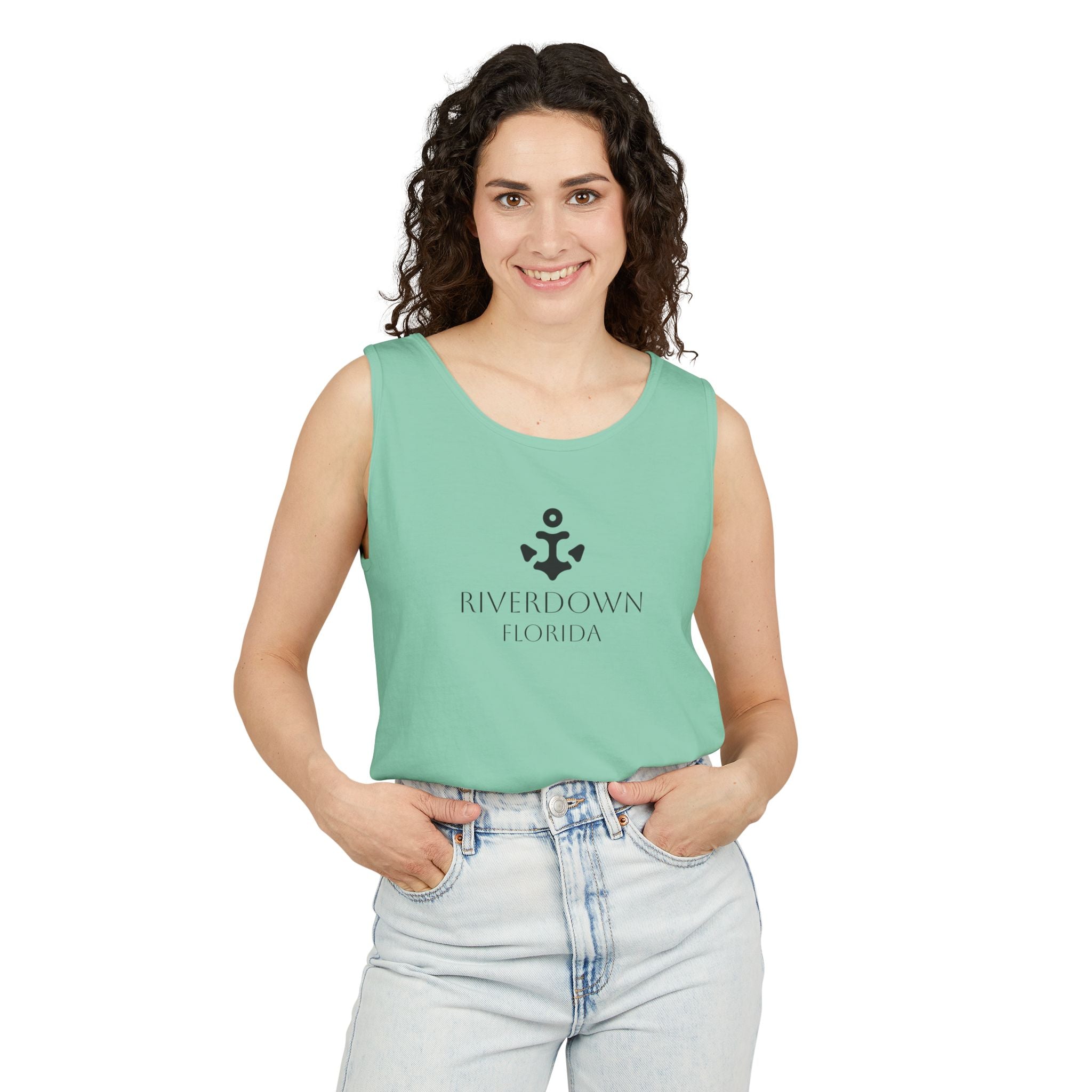 14 - Tank Top Multi Colors Coral Minimalist 'R|D' Monogram Tank Top — Lightweight Casual Summer Tee