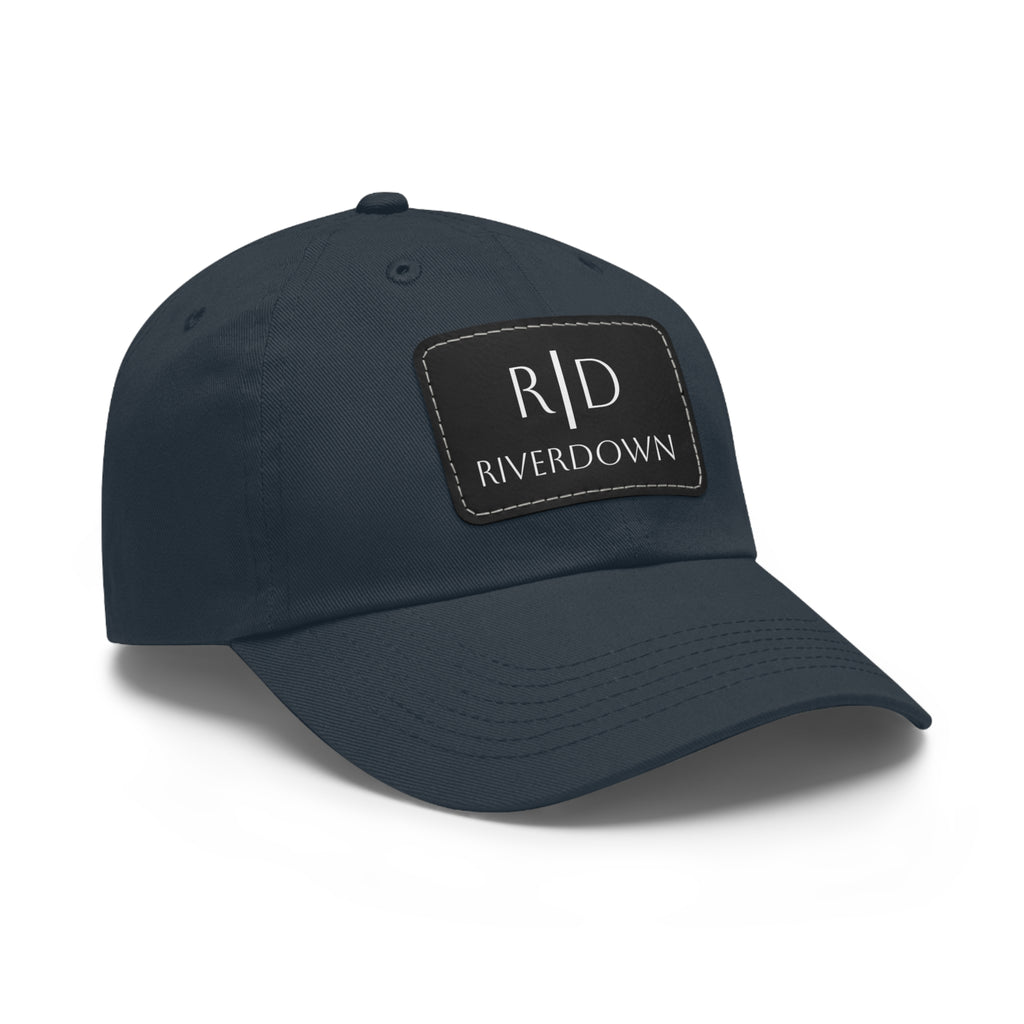 92 - Dad Hat with Leather Patch Multi Color (Rectangle)