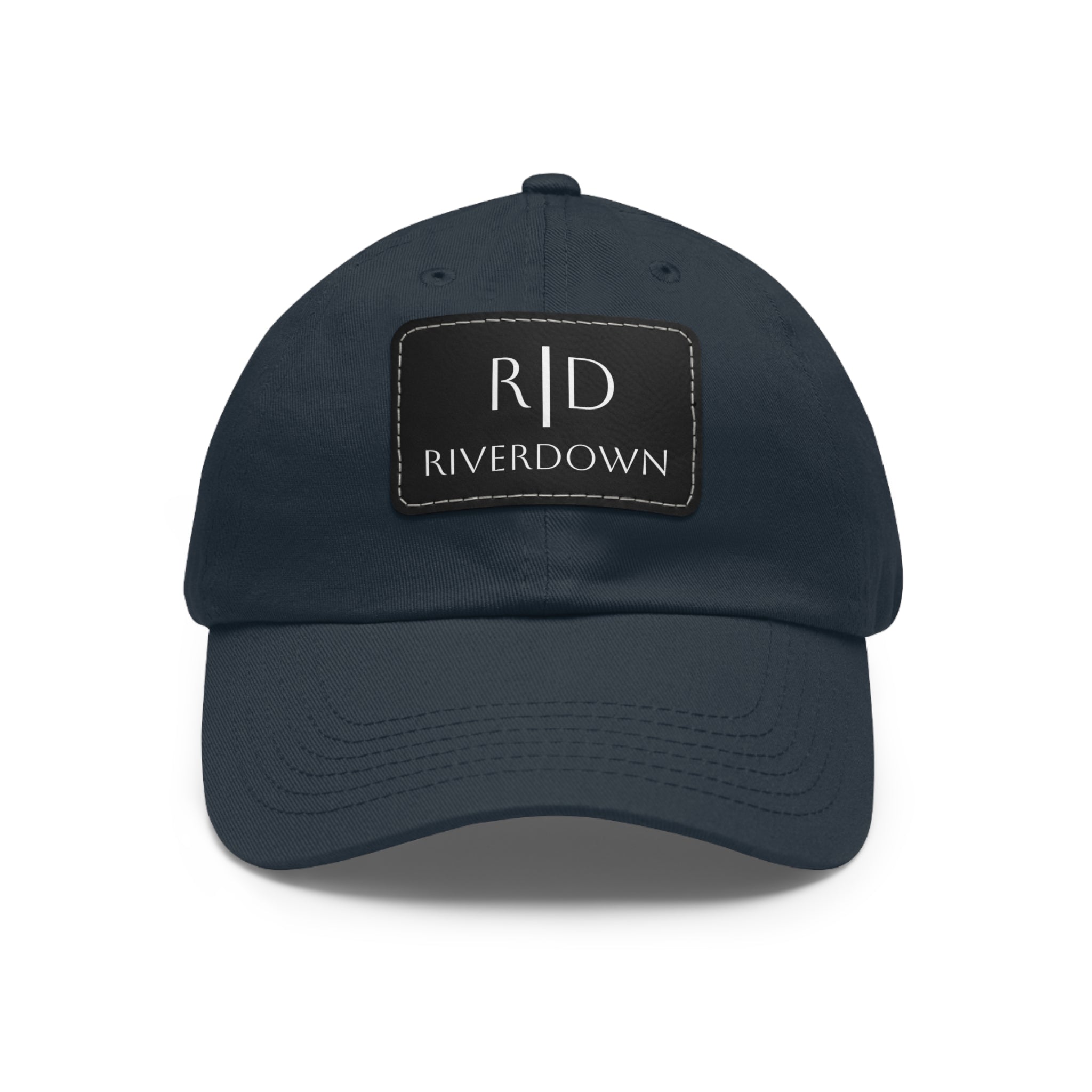 92 - Dad Hat with Leather Patch Multi Color (Rectangle)