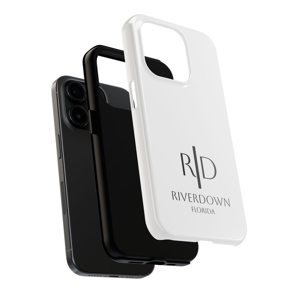 924 - Phone Case White Cap — Durable Protective Phone Cover with Monogram Logo