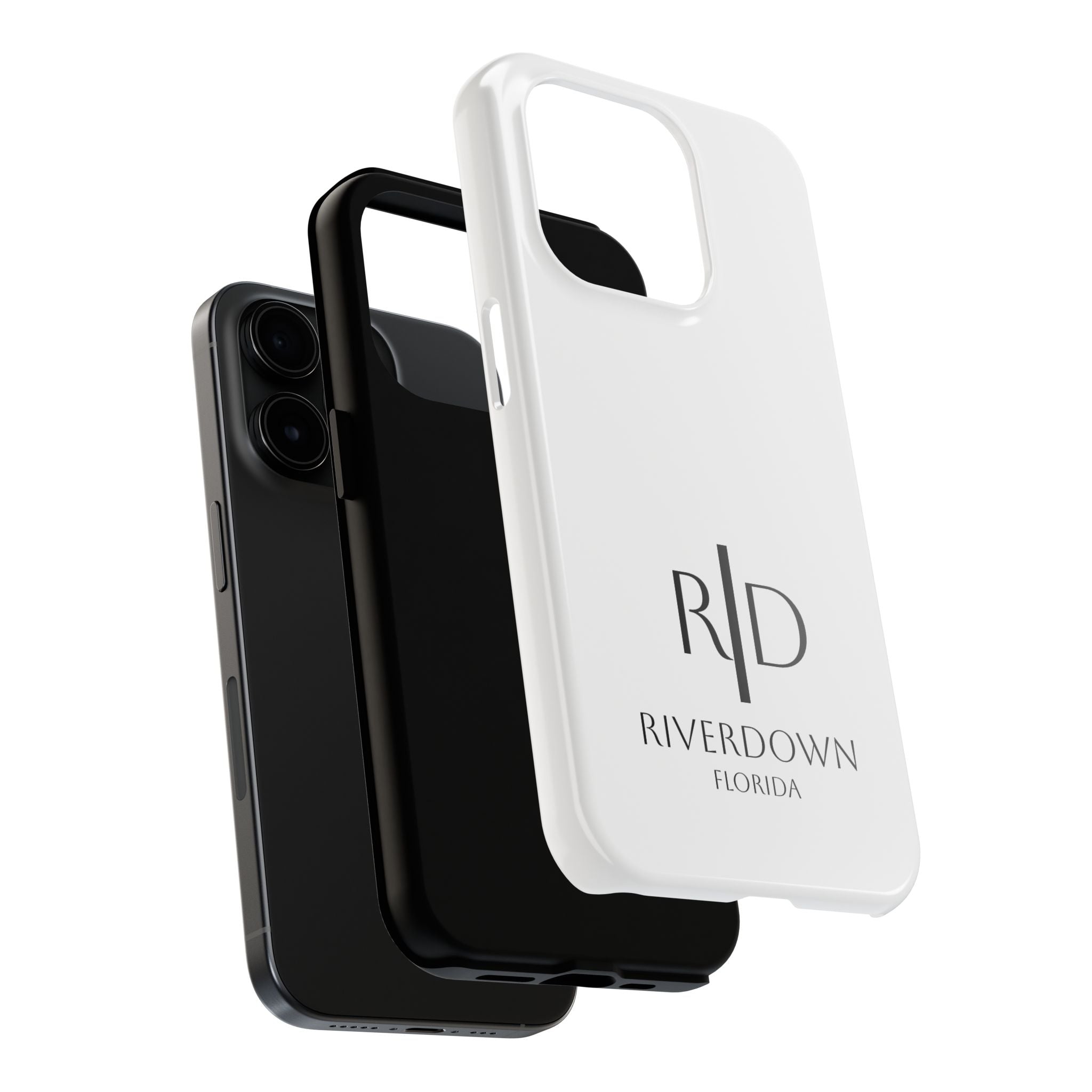 924 - Phone Case White Cap — Durable Protective Phone Cover with Monogram Logo