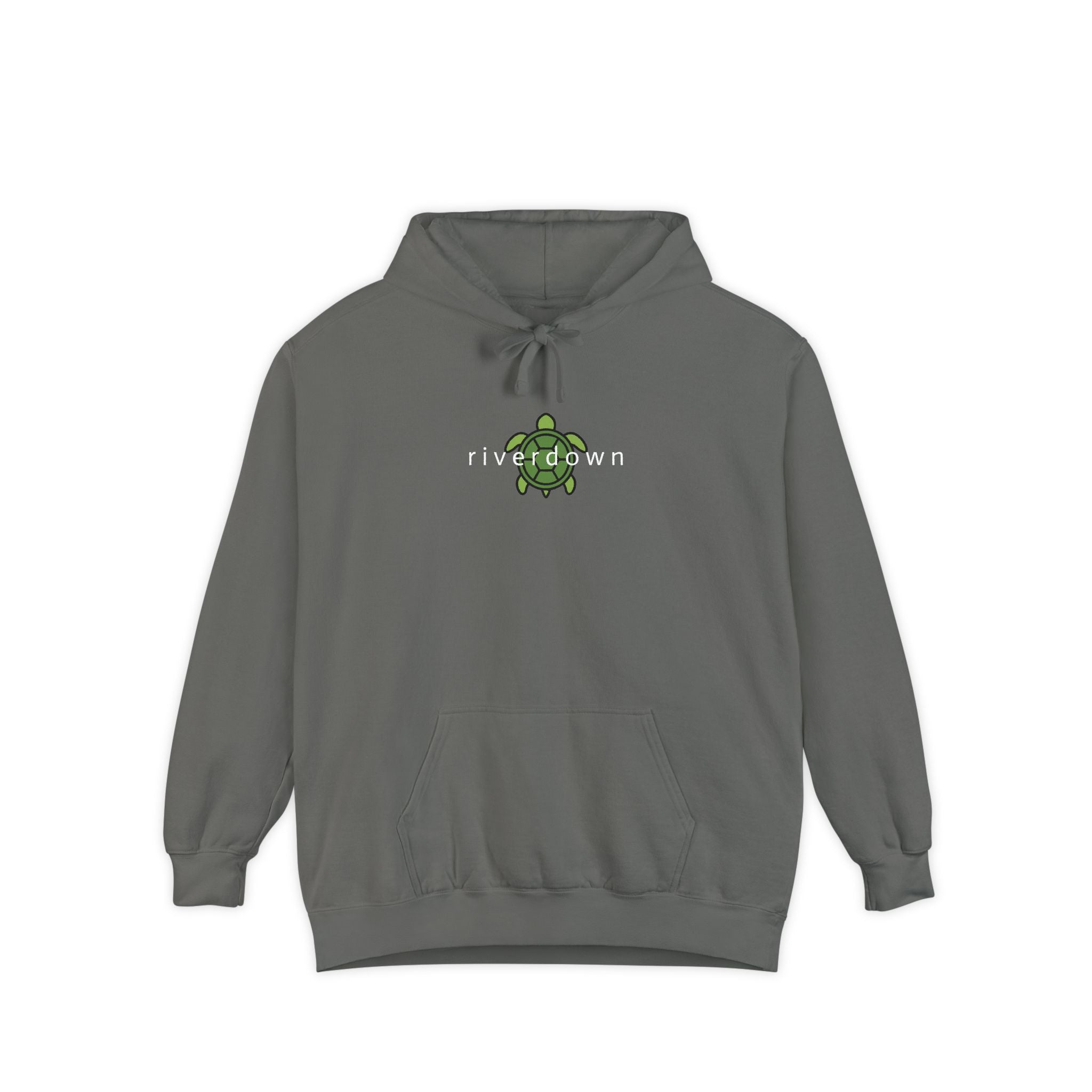 4 - Riverdown Embroidered Sea Turtle Logo Hoodie — Soft Garment-Dyed Graphic Hoodie