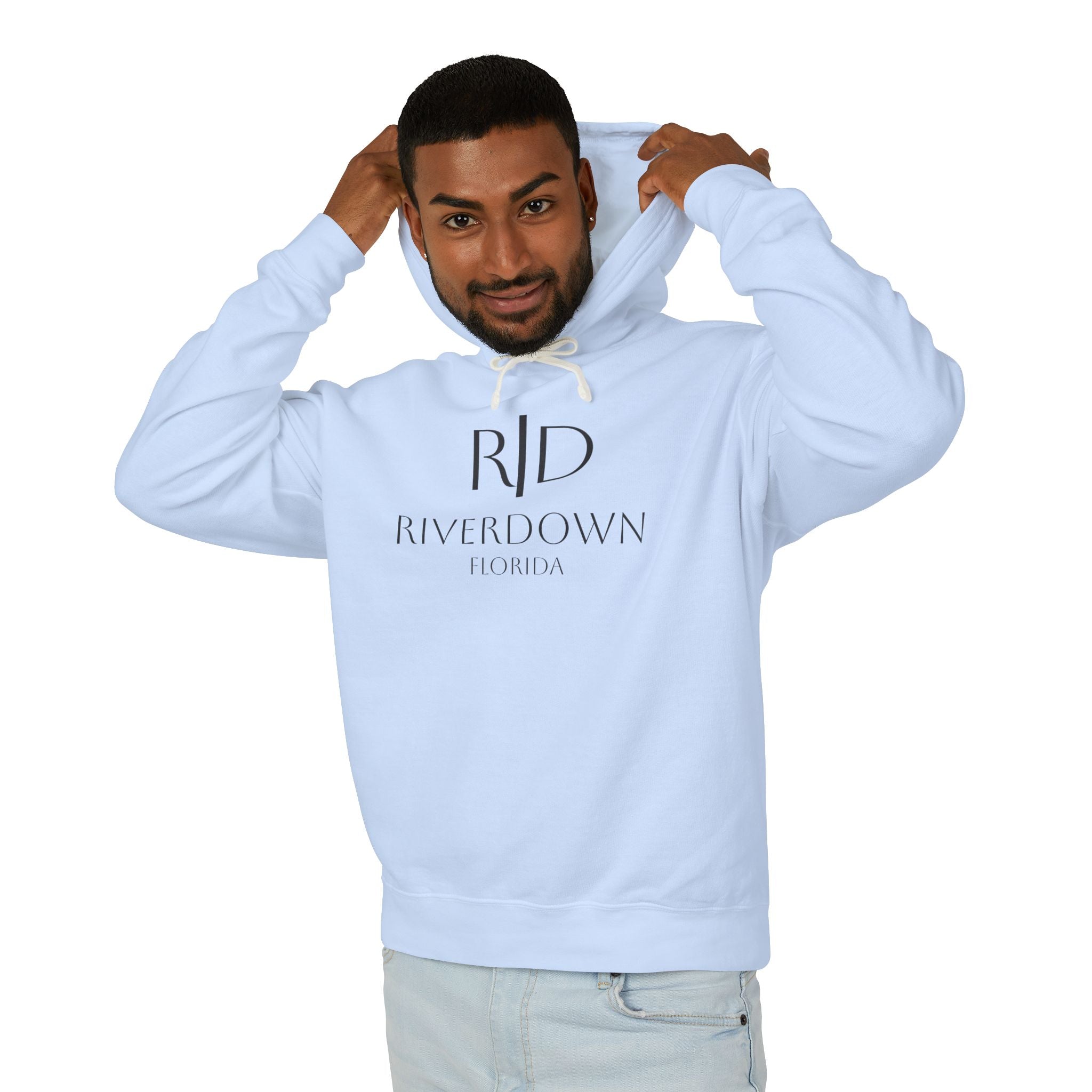4 - Hoodie Multi Colors Coastal Logo Hoodie — Lightweight Pastel Blue Sweatshirt