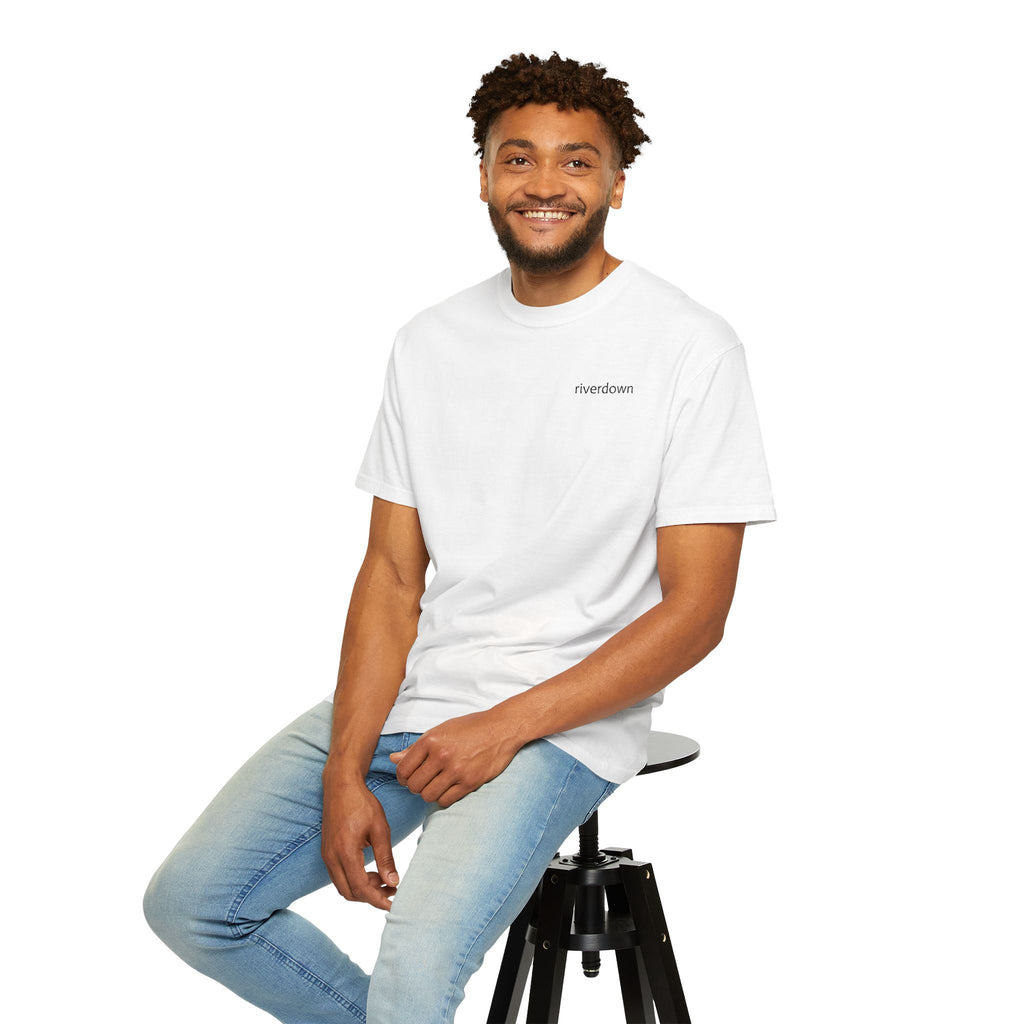 101 - Embroidered Riverdown T-Shirt — Soft Garment-Dyed Casual Tee