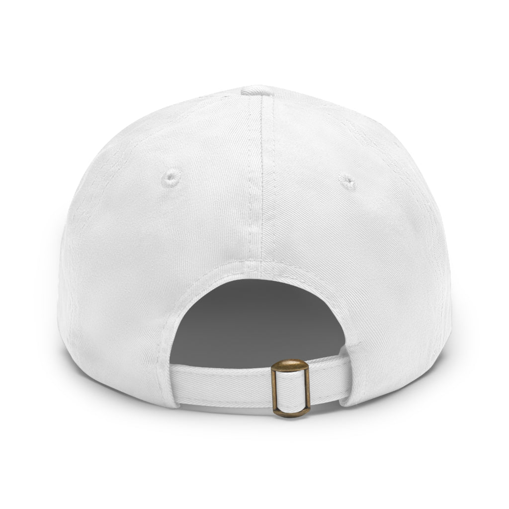 92 - Dad Hat with Leather Patch Multi Color (Rectangle)