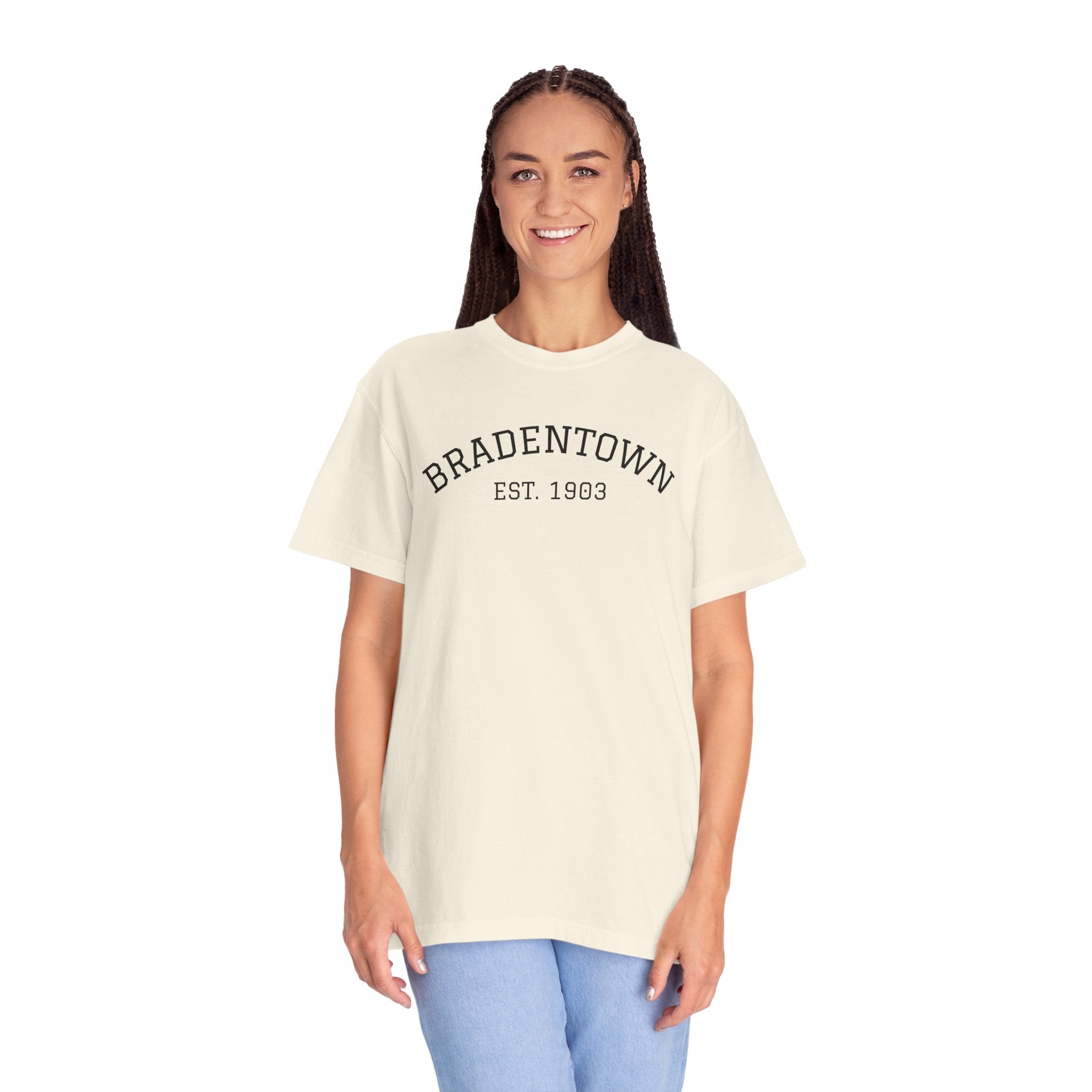 101 -  Tee Multi Colors Bradentown Classic Tee — Minimalist Initials T-Shirt