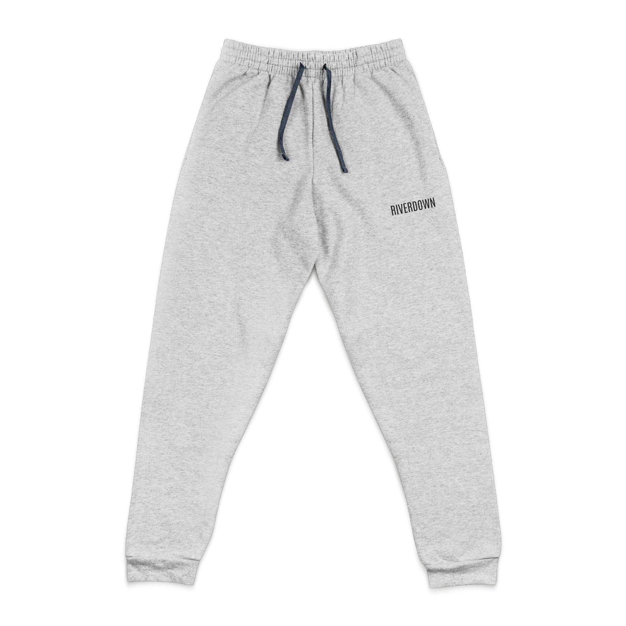 6 - Embroidered Cozy Joggers — Minimal Script Logo Sweatpants