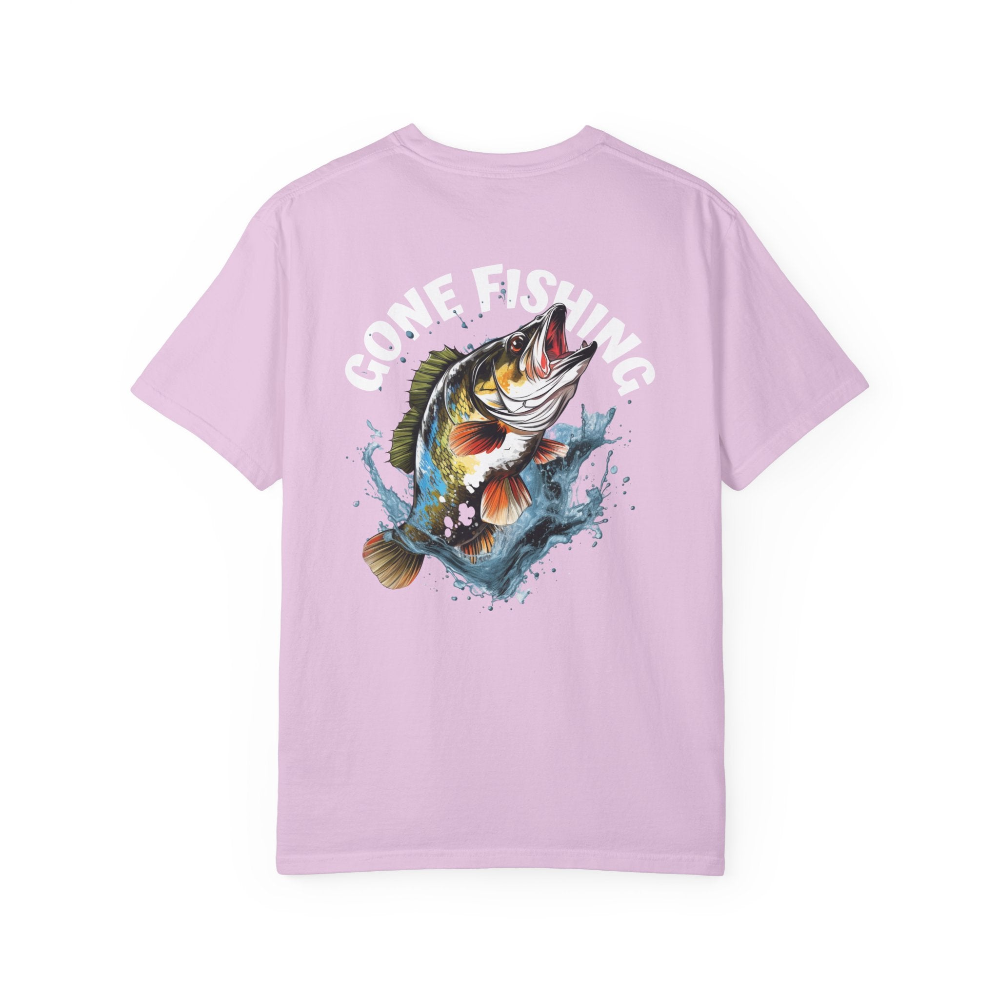 10 - Tee Multi Colors Gone Fishing -  Minimalist Initials T-Shirt