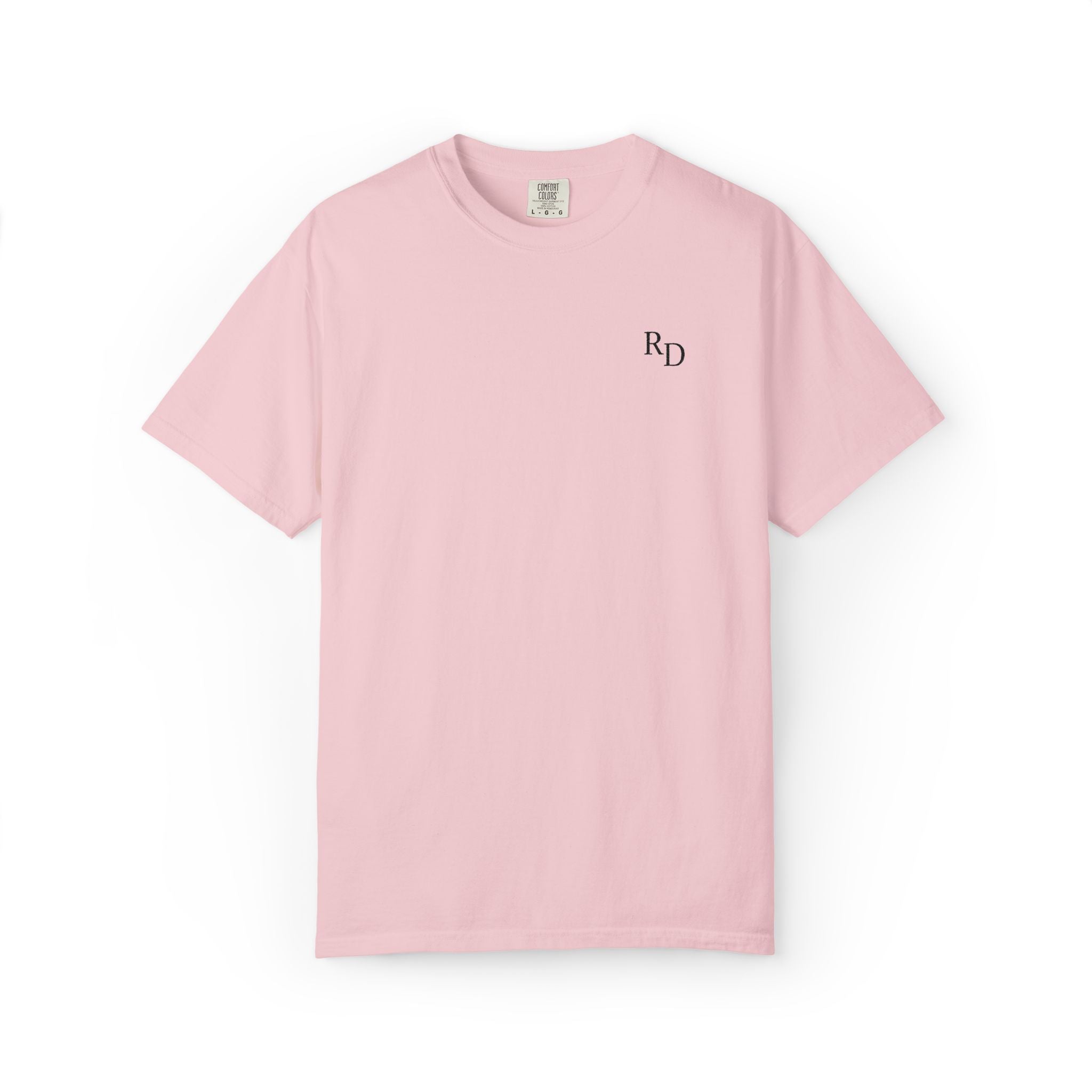 102 - Embroidered RD Logo T-Shirt — Soft Garment-Dyed Casual Tee