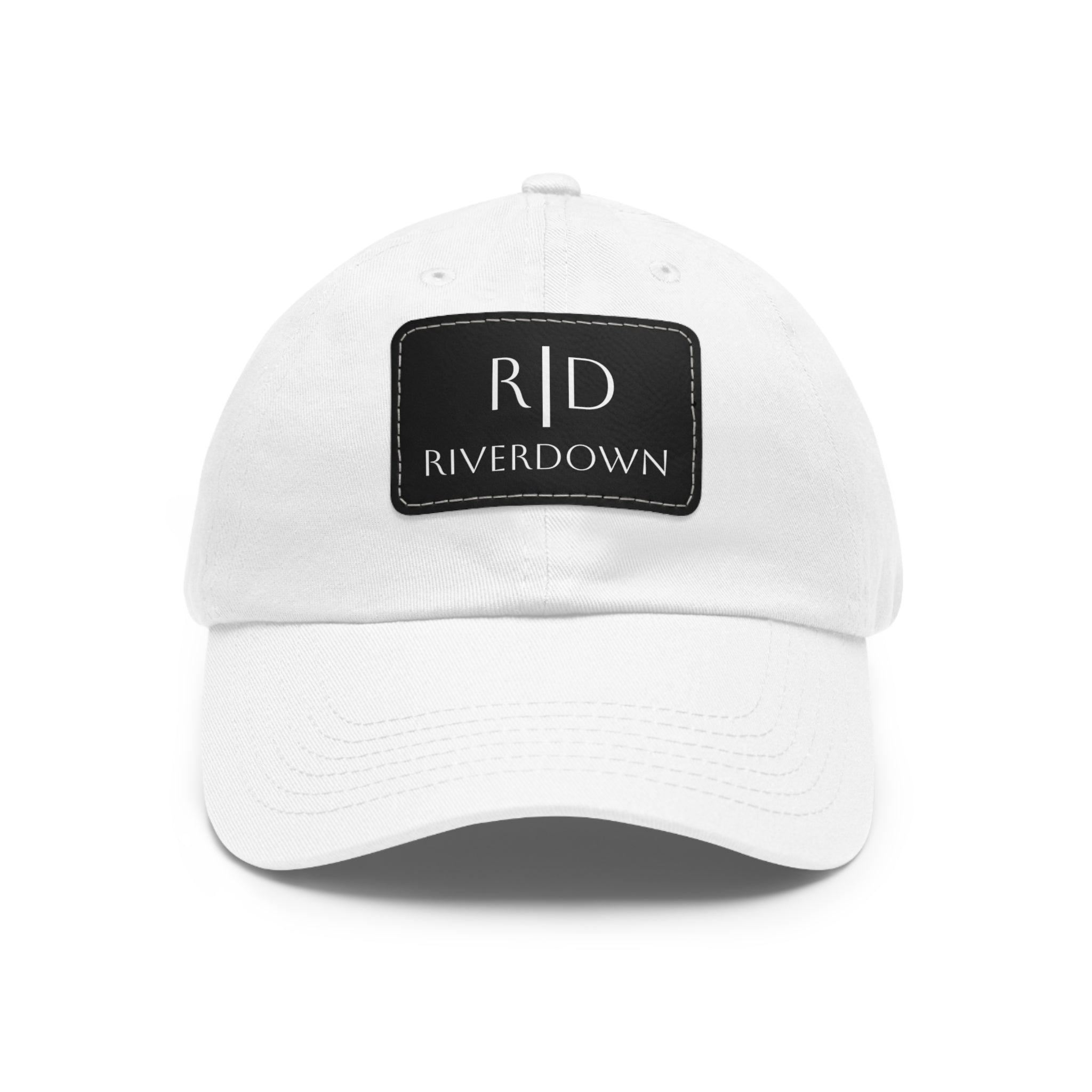 92 - Dad Hat with Leather Patch Multi Color (Rectangle)