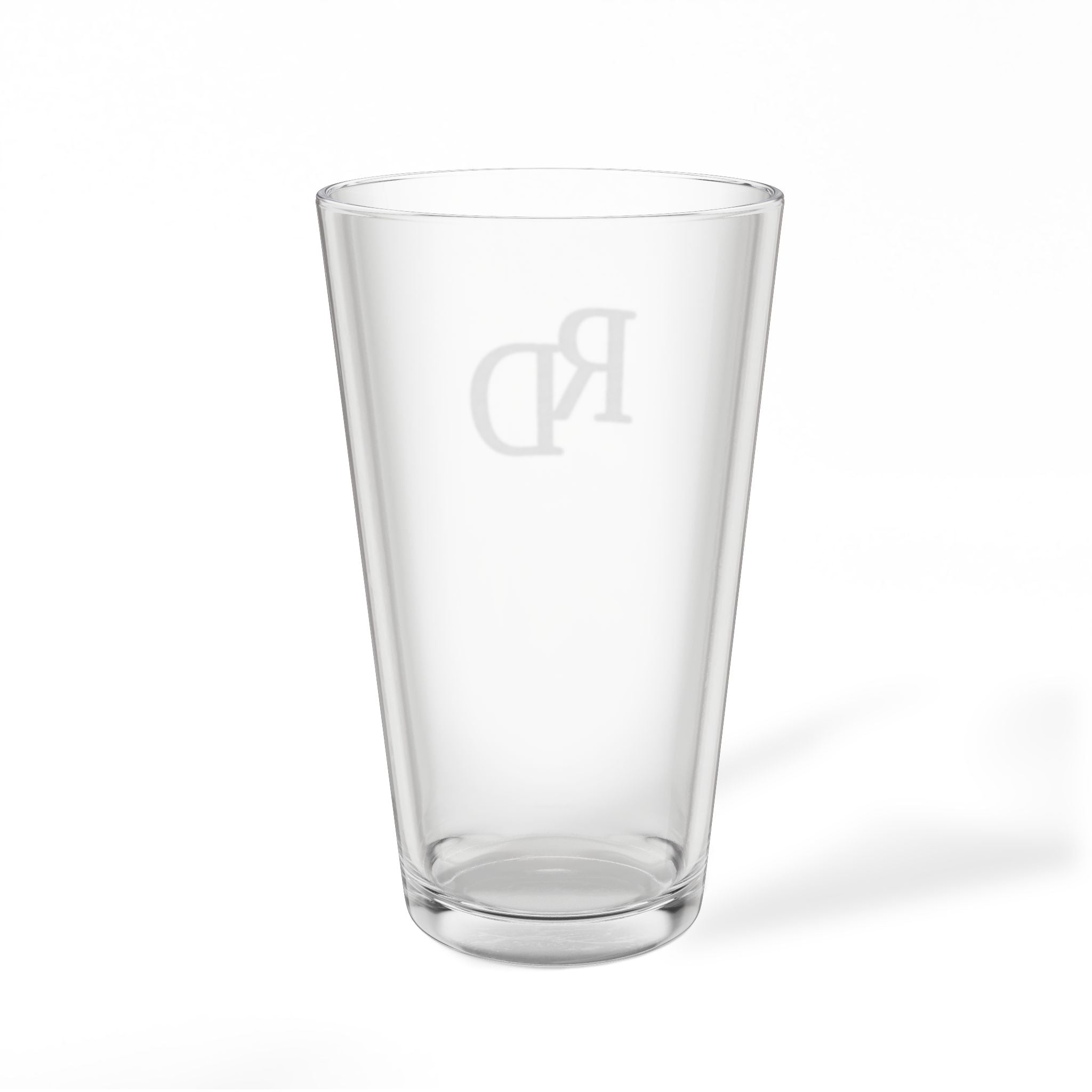 922 - Engraved 16oz Pint Glass — Personalized Monogram Mixing Glass