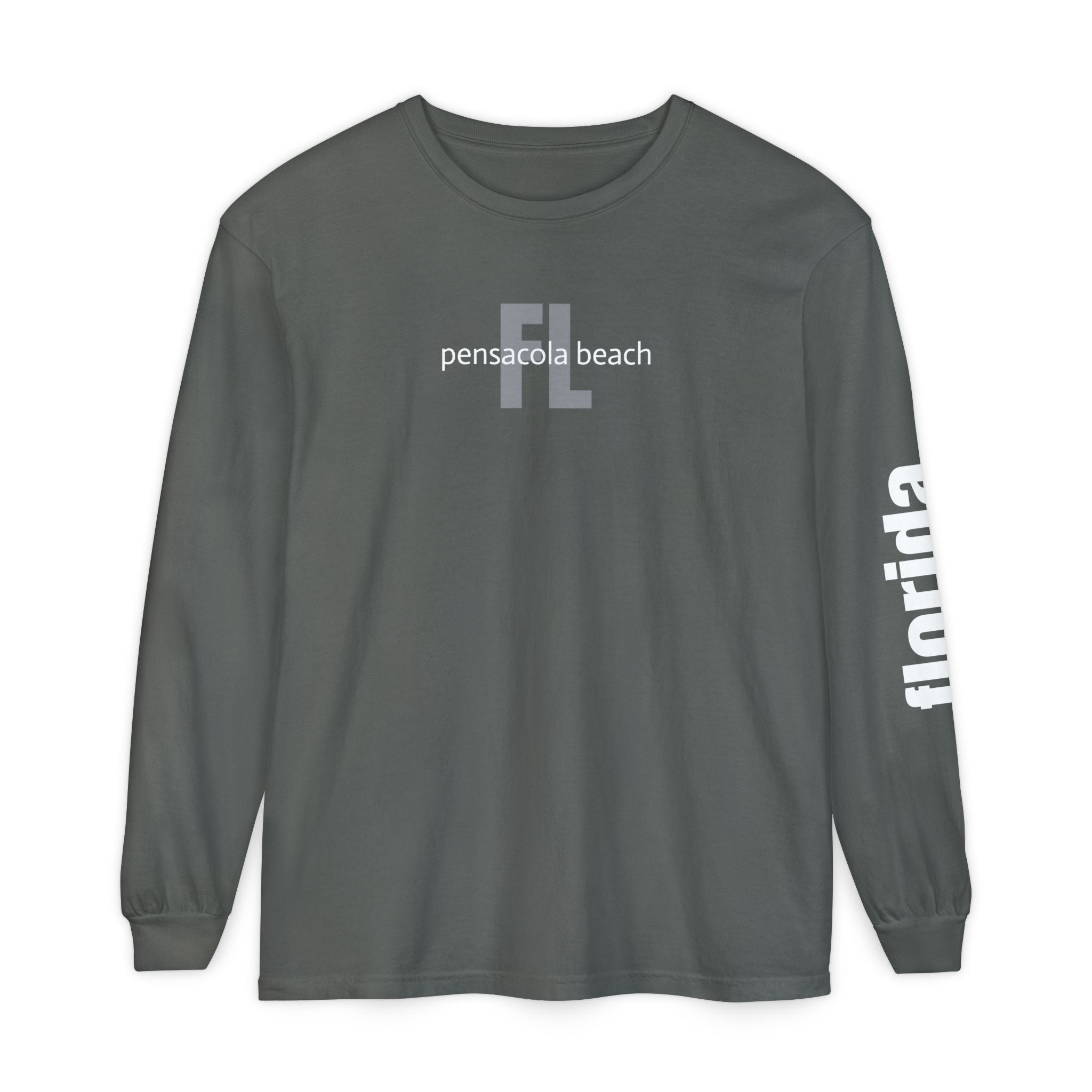 932 - Long Sleeve Tee Pensacola Beach Multi Colors — Florida Sleeve Graphic