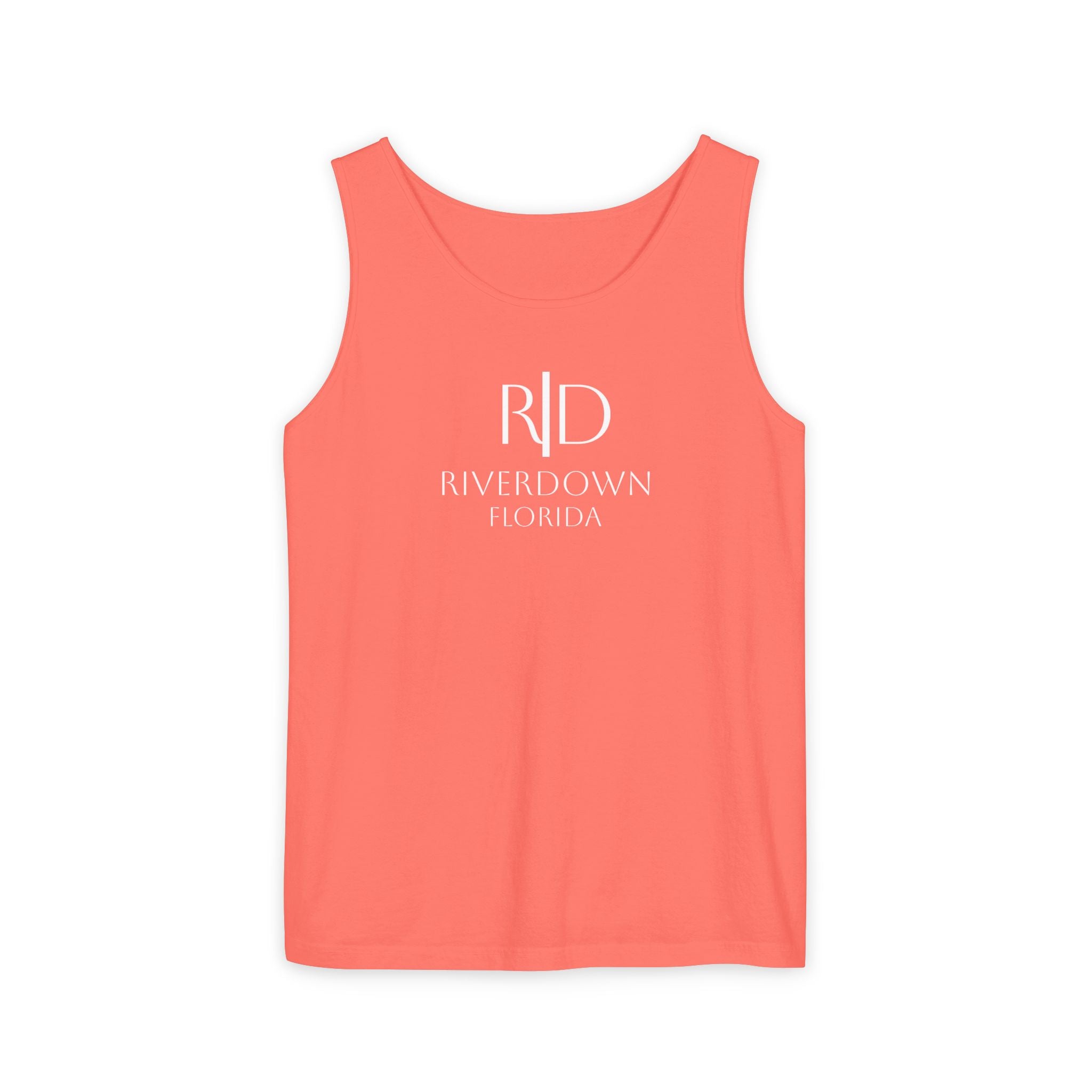 14 - Tank Top Multi Colors Coral Minimalist 'R|D' Monogram Tank Top — Lightweight Casual Summer Tee
