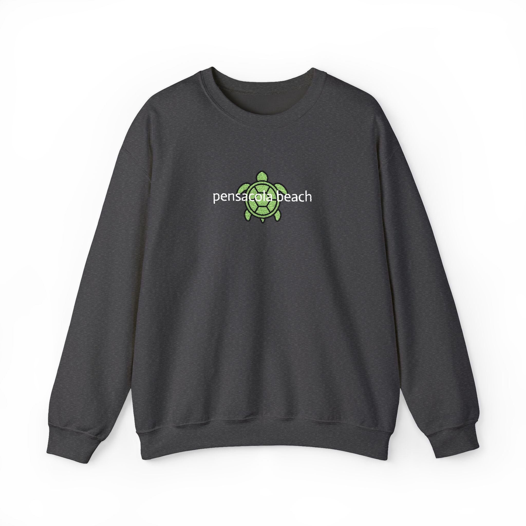 933 - Crewneck Embroidered Pensacola Beach Sweatshirt —Anchor  'Riverdown' Anchor Logo Minimalist Nautical Pullover