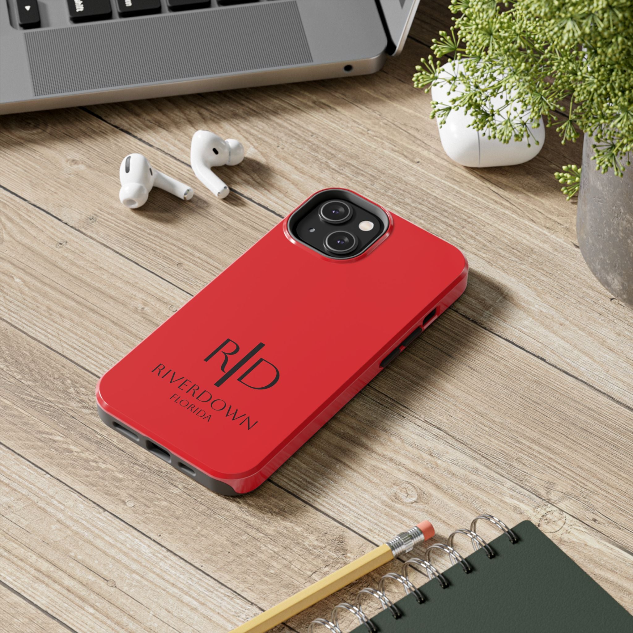 924 - Phone Case Red Berry — Durable Protective Phone Cover with Monogram Logo