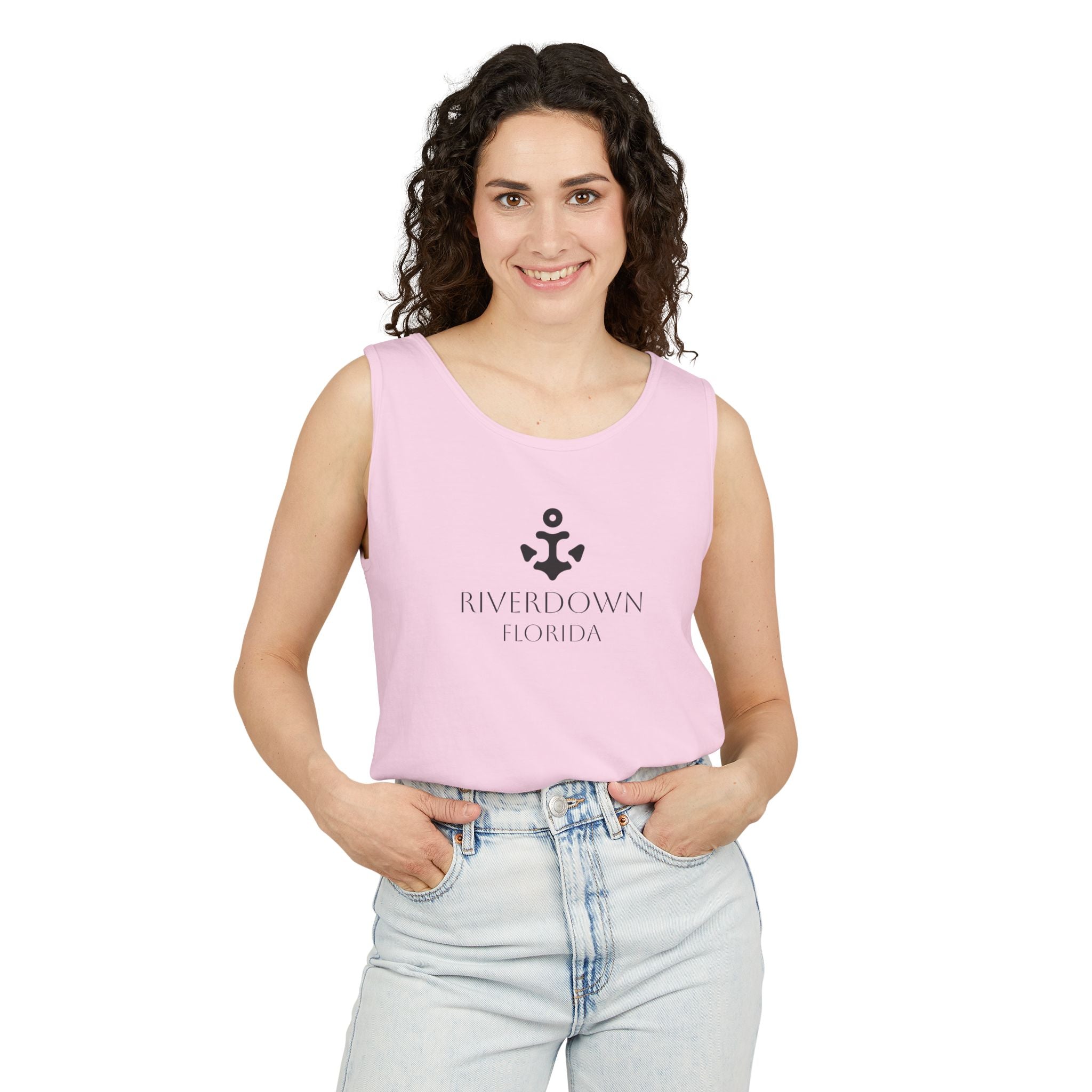 14 - Tank Top Multi Colors Coral Minimalist 'R|D' Monogram Tank Top — Lightweight Casual Summer Tee